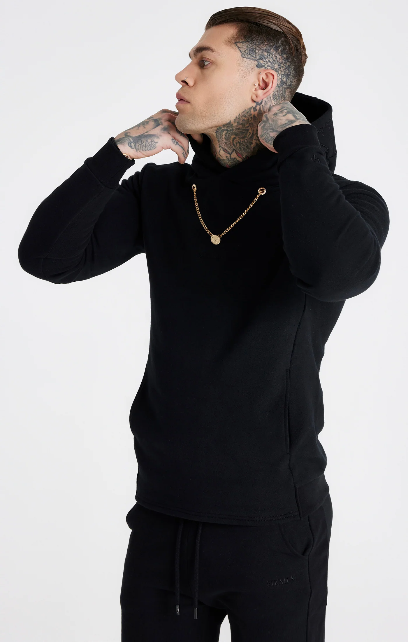 Messi x SikSilk Black Chain Hoodie - Image 2