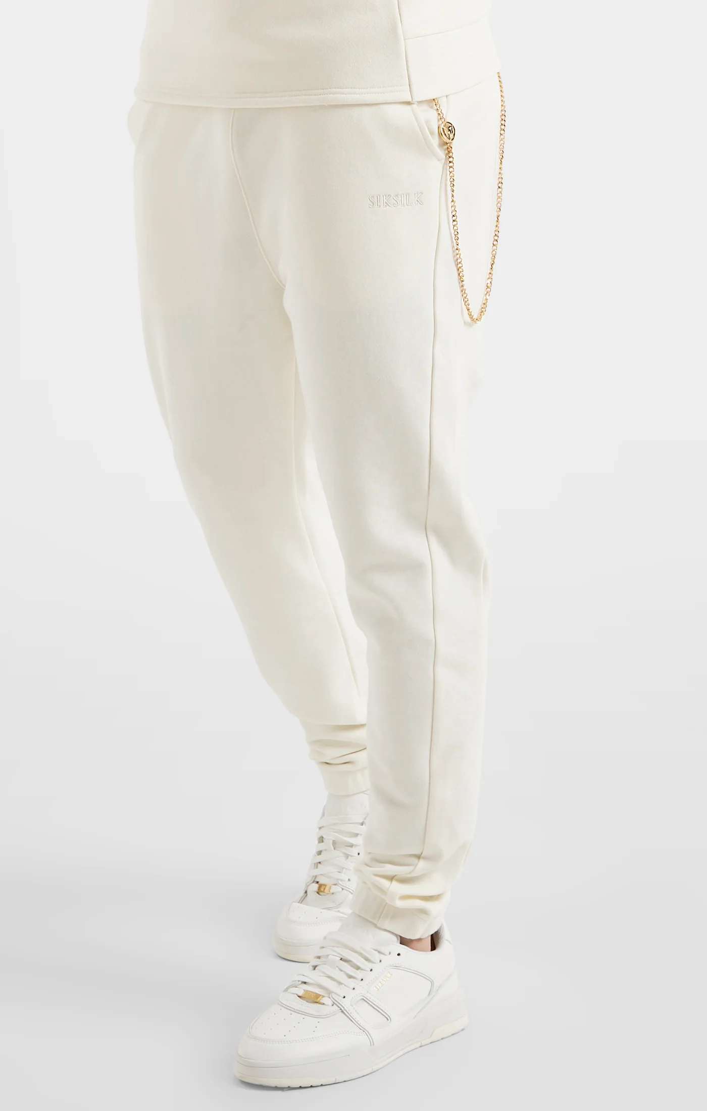Messi x SikSilk Ecru Chain Panel Jogger - Image 2