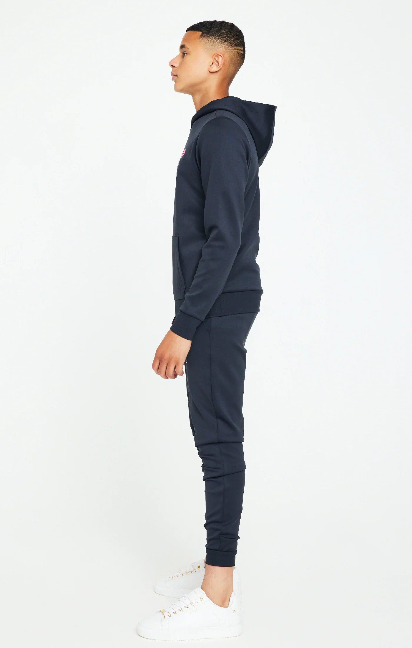 Boys Messi x SikSilk Grey Overhead Hoodie - Image 5