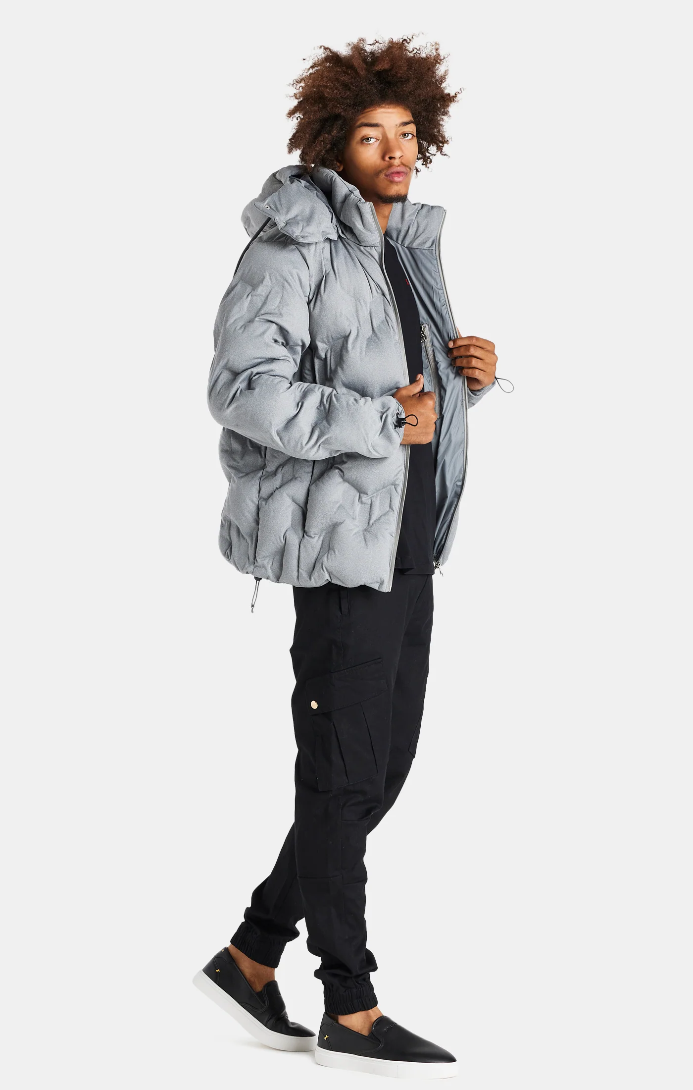 Messi x SikSilk Grey Debossed Jacket - Image 2