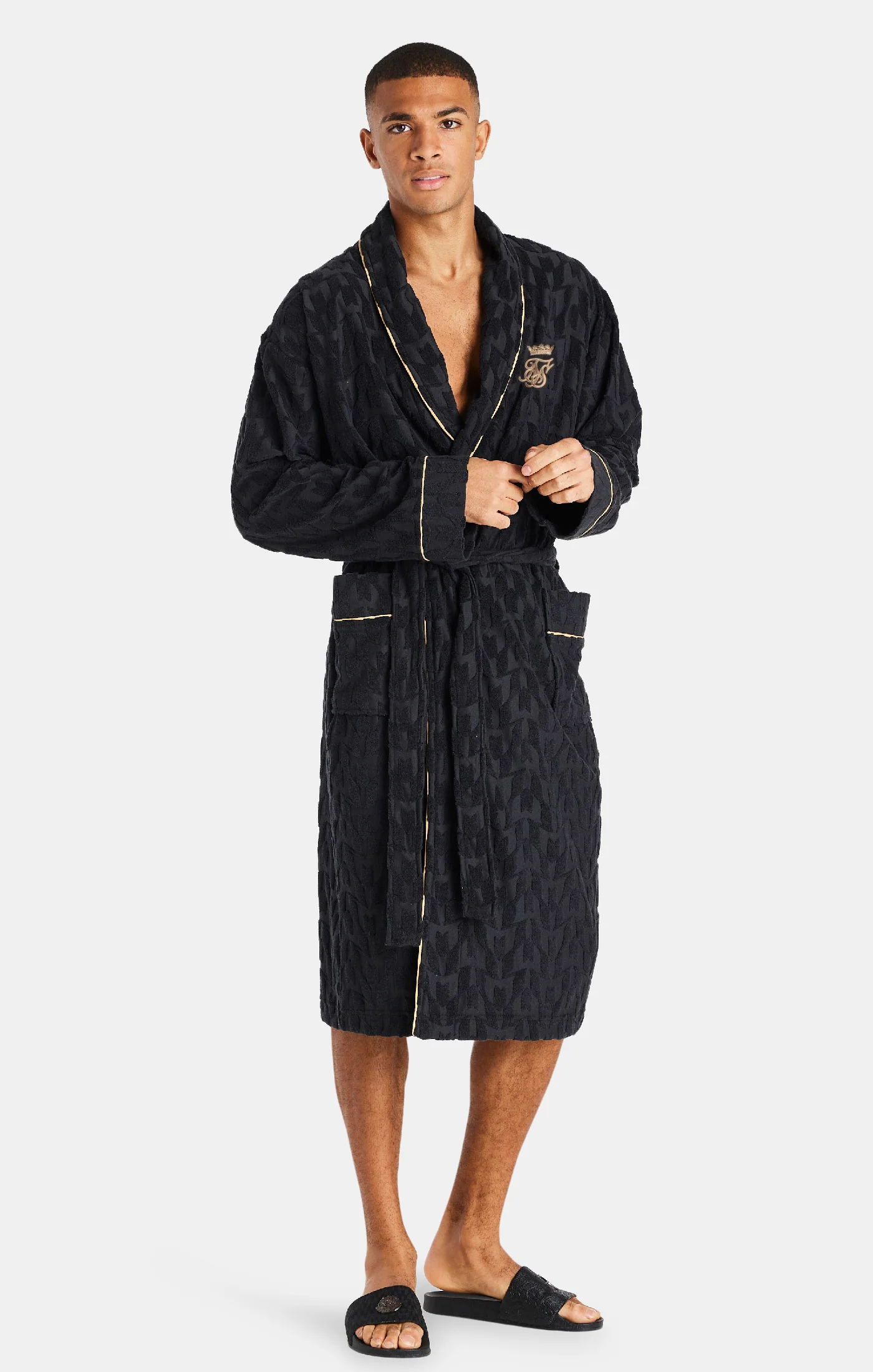 Black Messi x SikSilk Dressing Gown - Image 2