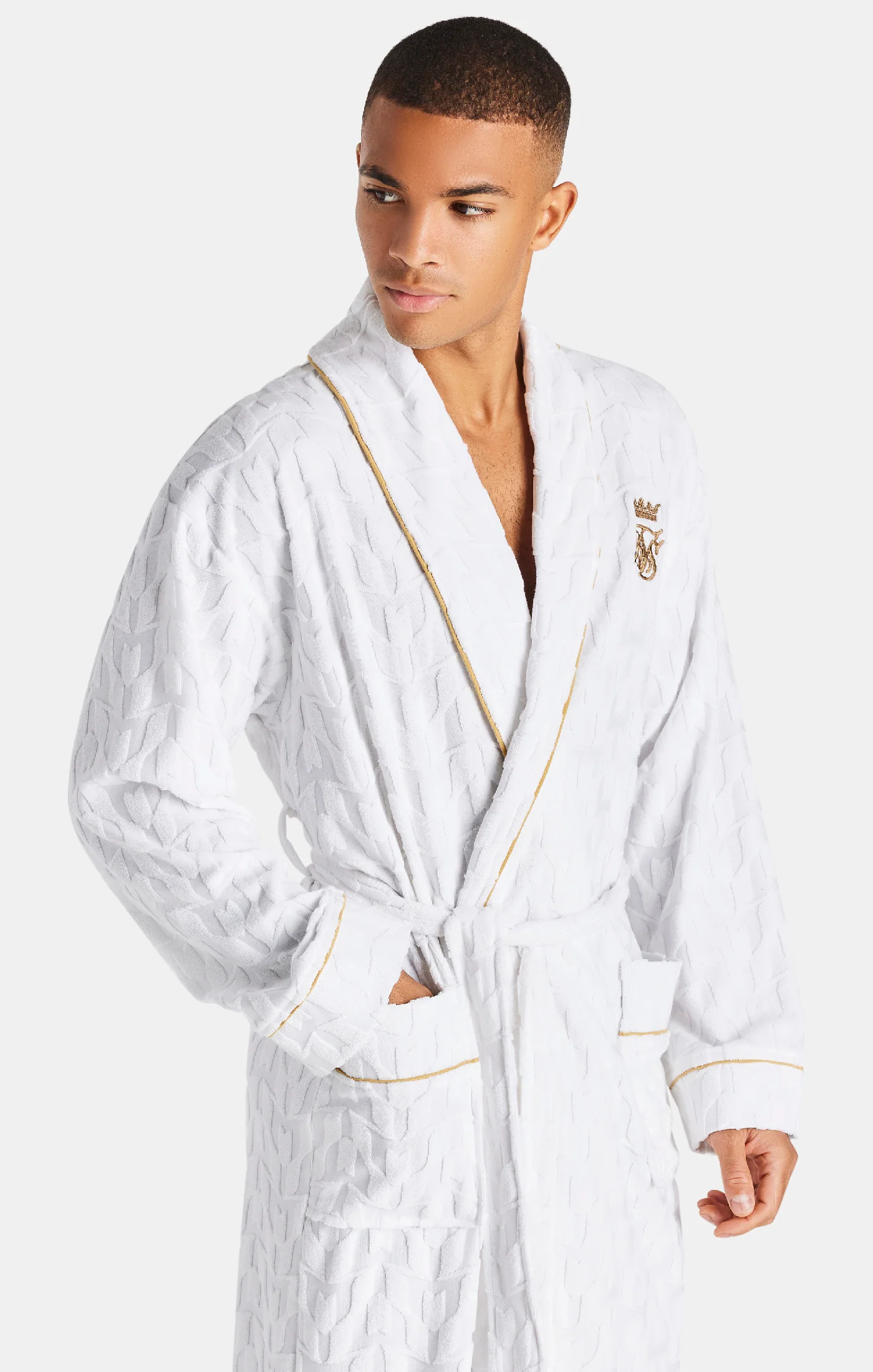 White Messi x SikSilk Dressing Gown