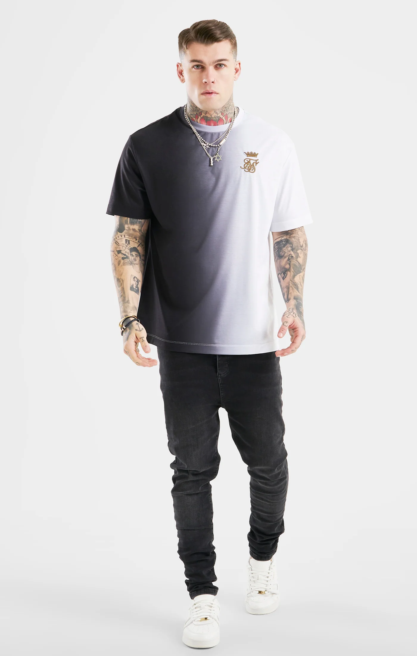 Messi x SikSilk Black Drop Crotch Slim Fit Jean - Image 3