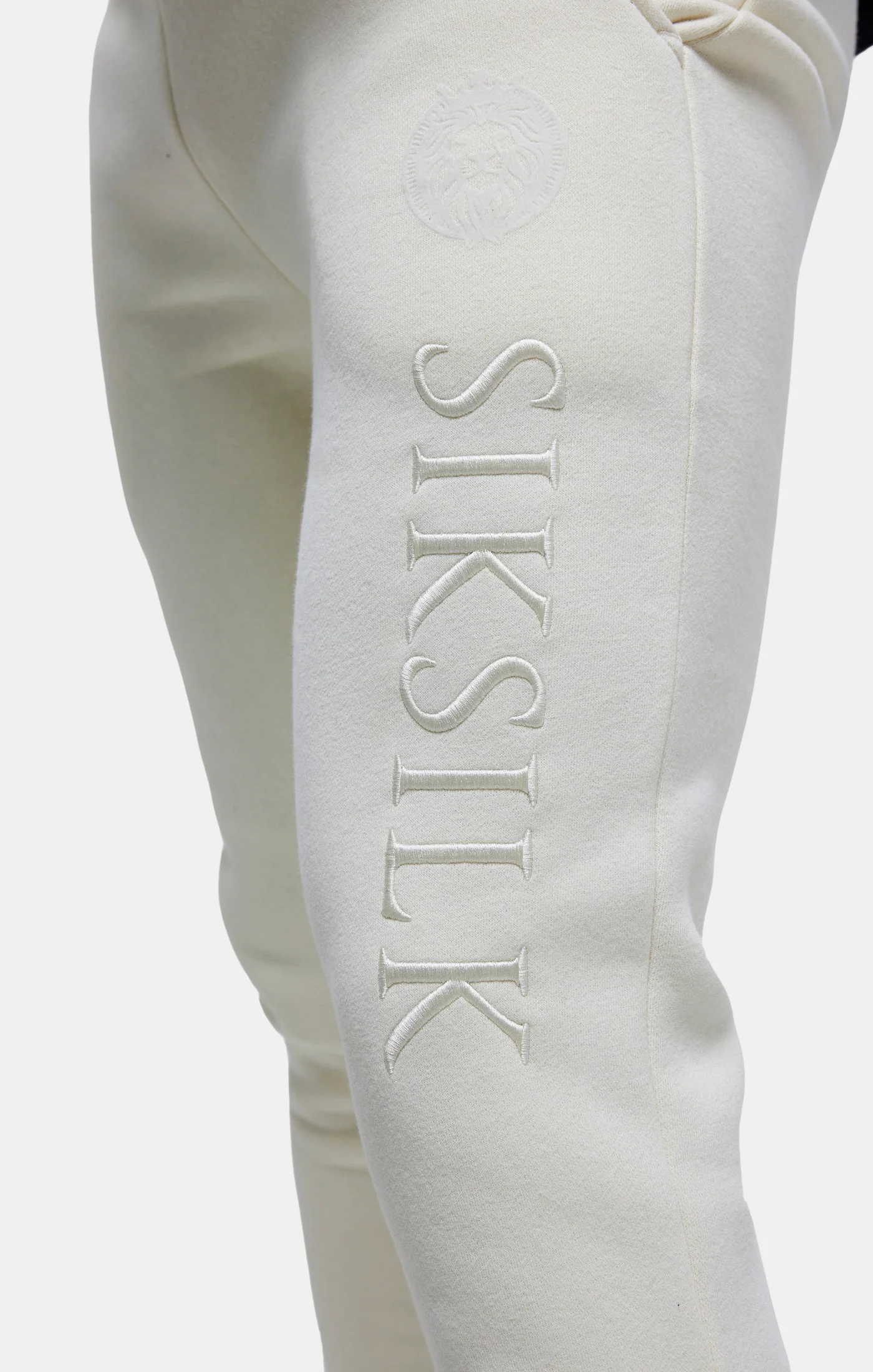 Messi x SikSilk Ecru Embroidered Cuff Pant - Image 2