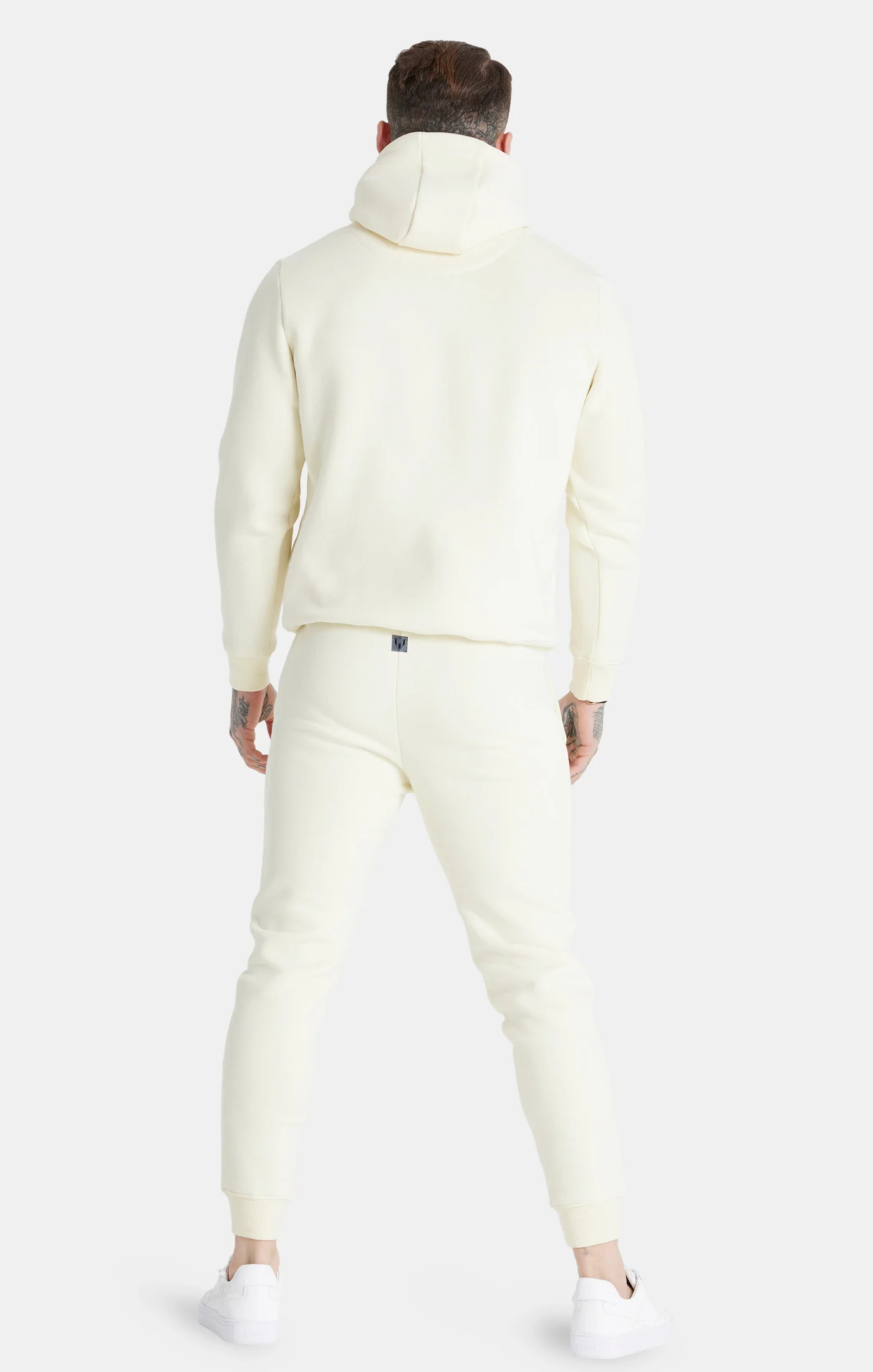 Messi x SikSilk Ecru Embroidered Overhead Hoodie - Image 5