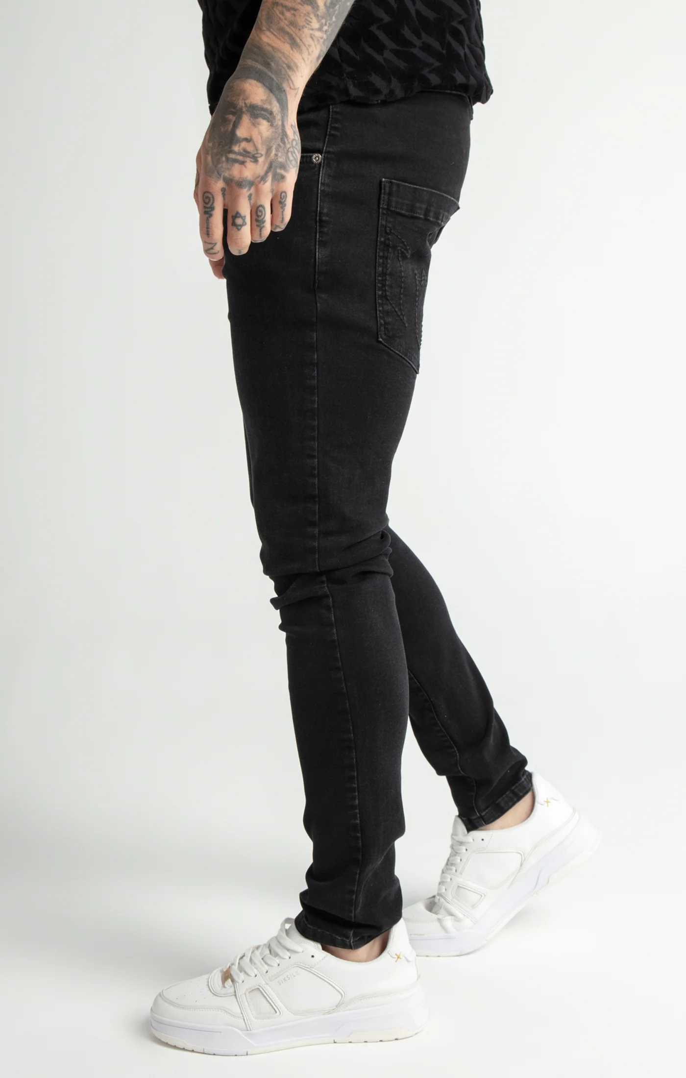 Messi x SikSilk Black Slim Fit Jean - Image 2