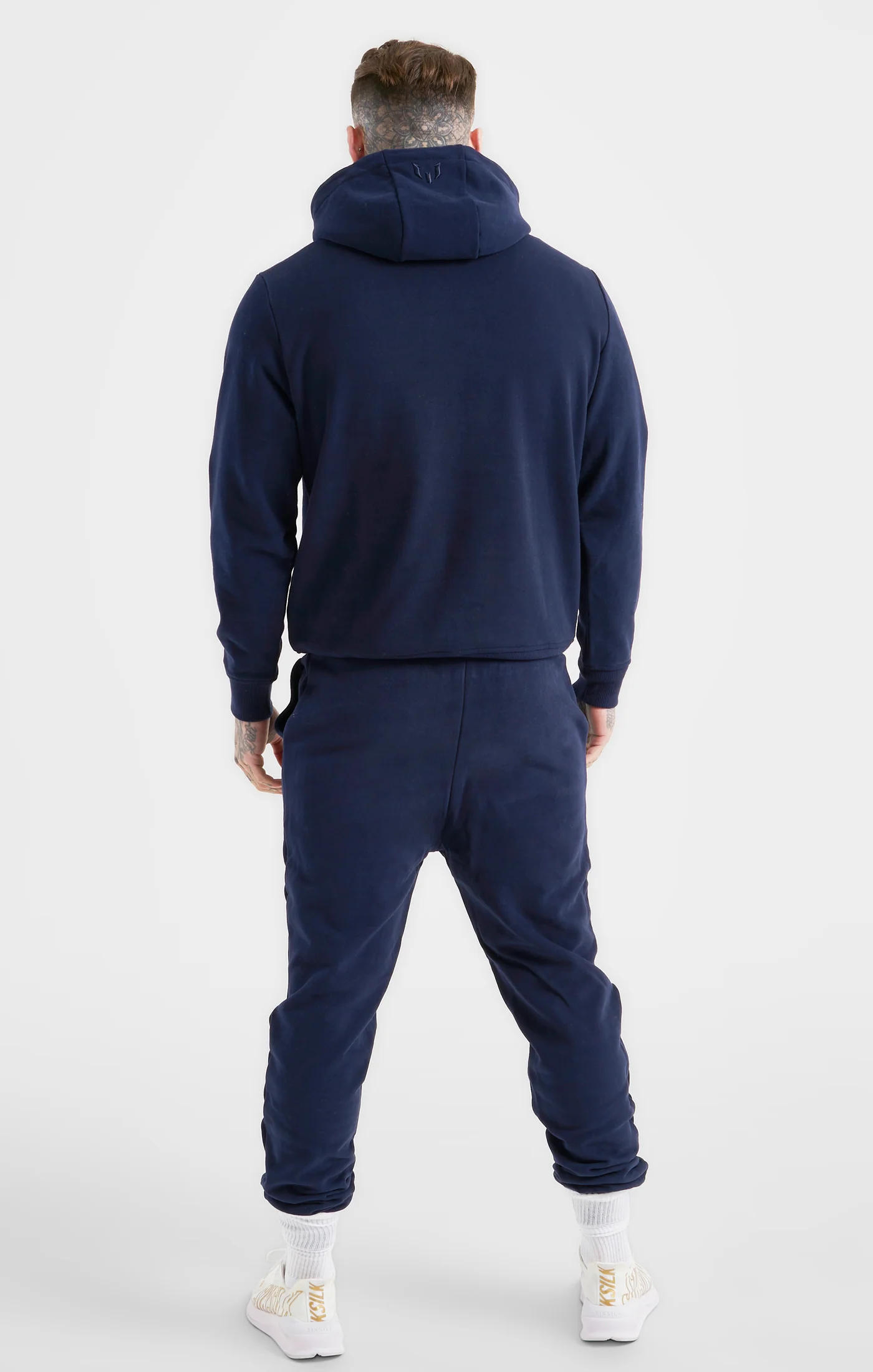 Messi x SikSilk Navy Fleece Overhead Hoodie - Image 5