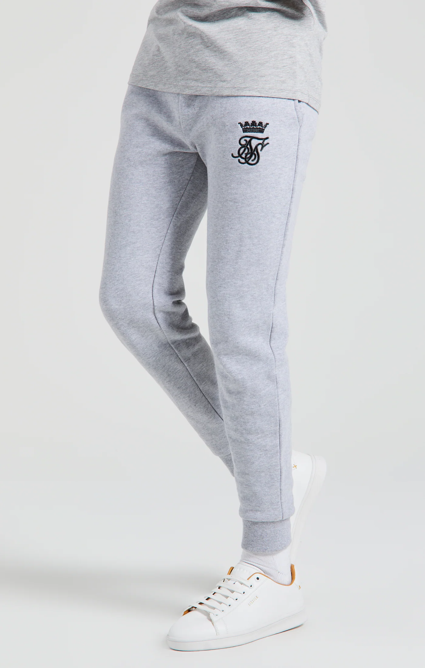 Boys Messi x SikSilk Grey Marl Fleece Pant