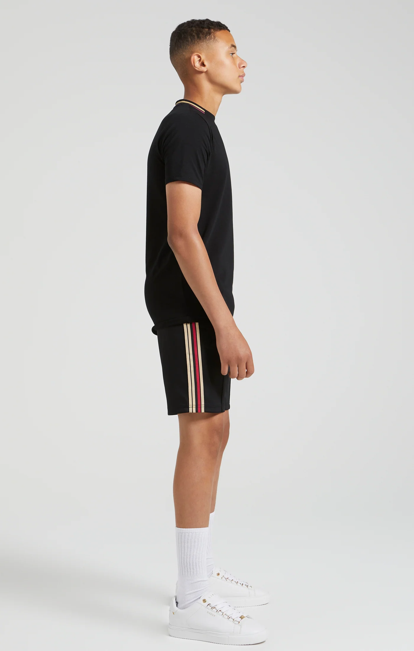 Boys Black Messi x SikSilk Logo T-Shirt - Image 5