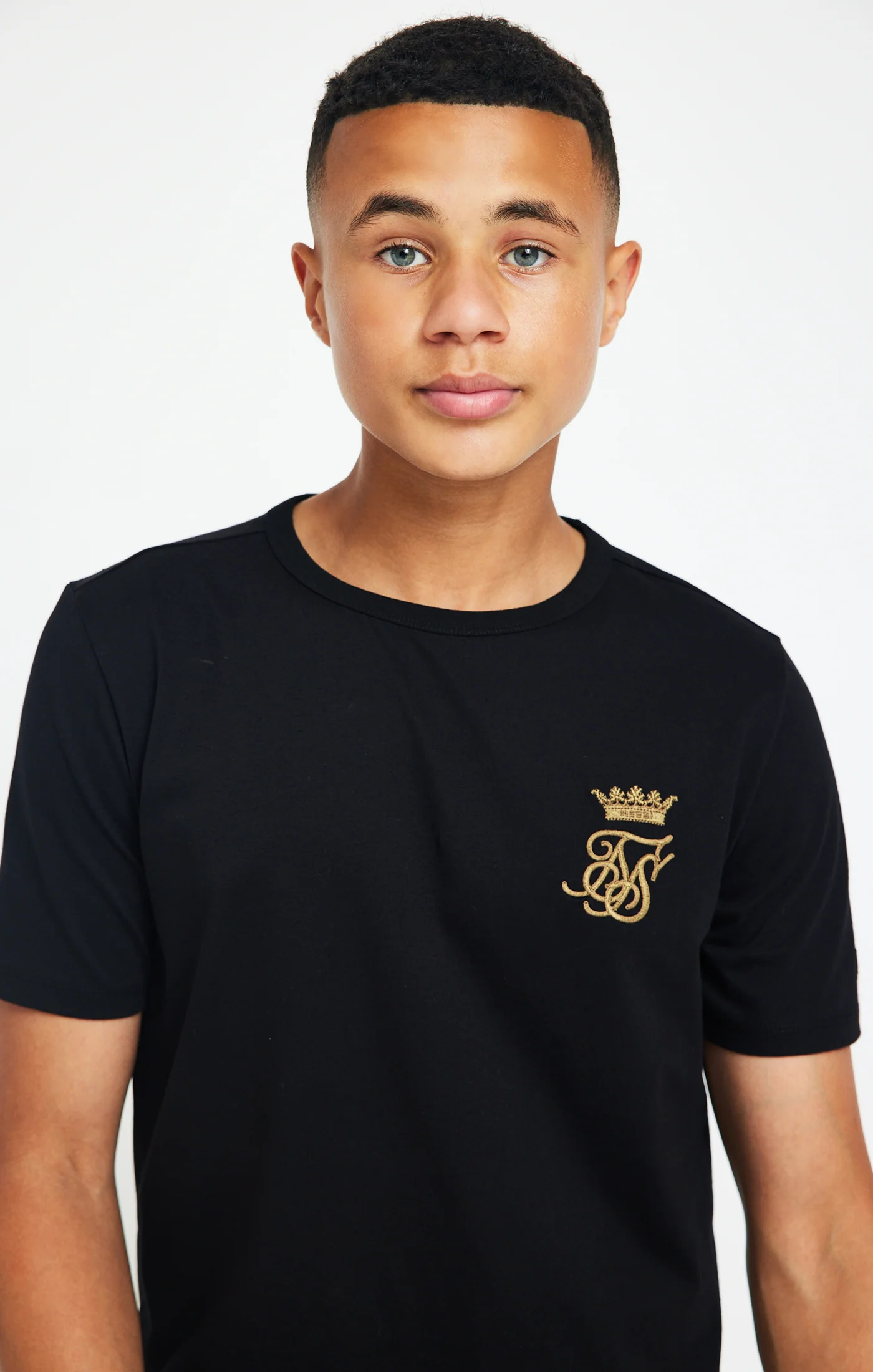 Boys Messi x SikSilk Black Logo T-Shirt - Image 2