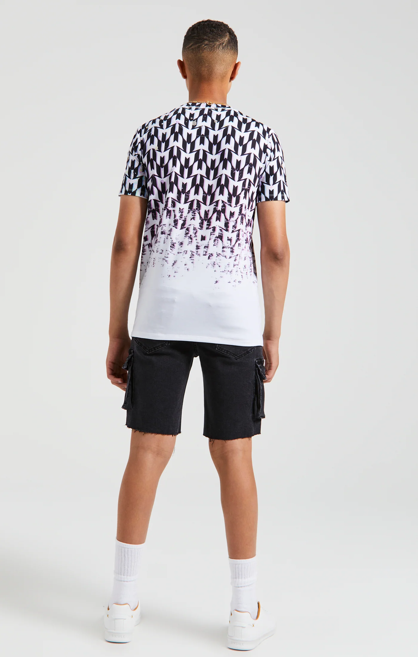 Boys Messi x SikSilk Black Logo T-Shirt - Image 7