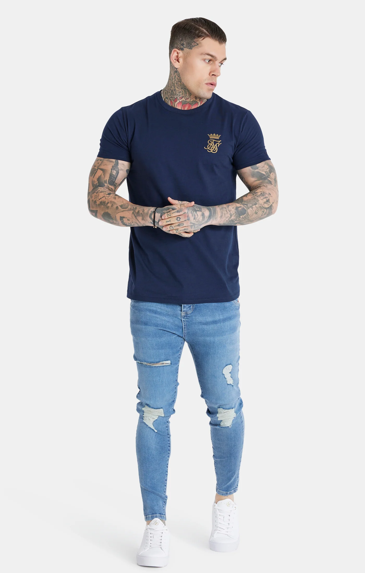 Messi x SikSilk Navy Muscle Fit - Image 2