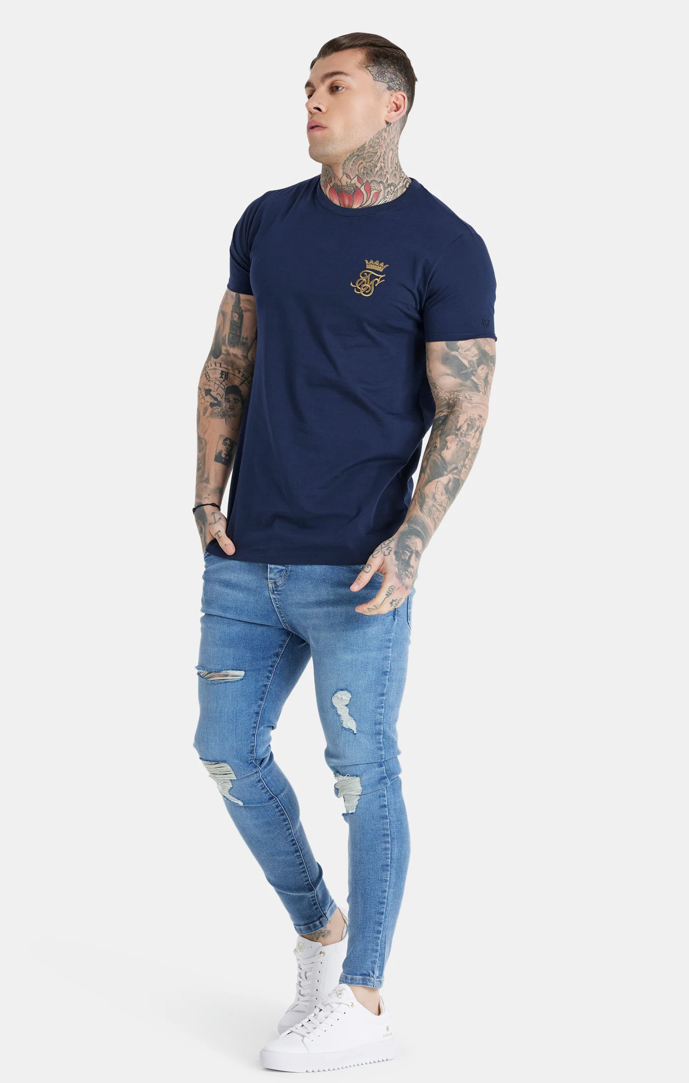 Messi x SikSilk Navy Muscle Fit - Image 4