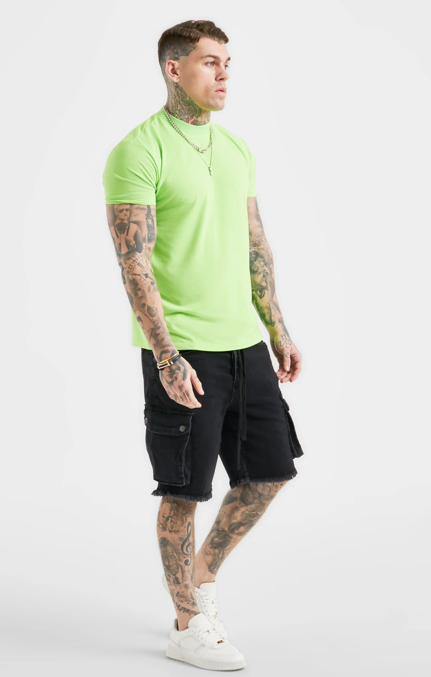 Messi x SikSilk Green High Neck T-Shirt - Image 4