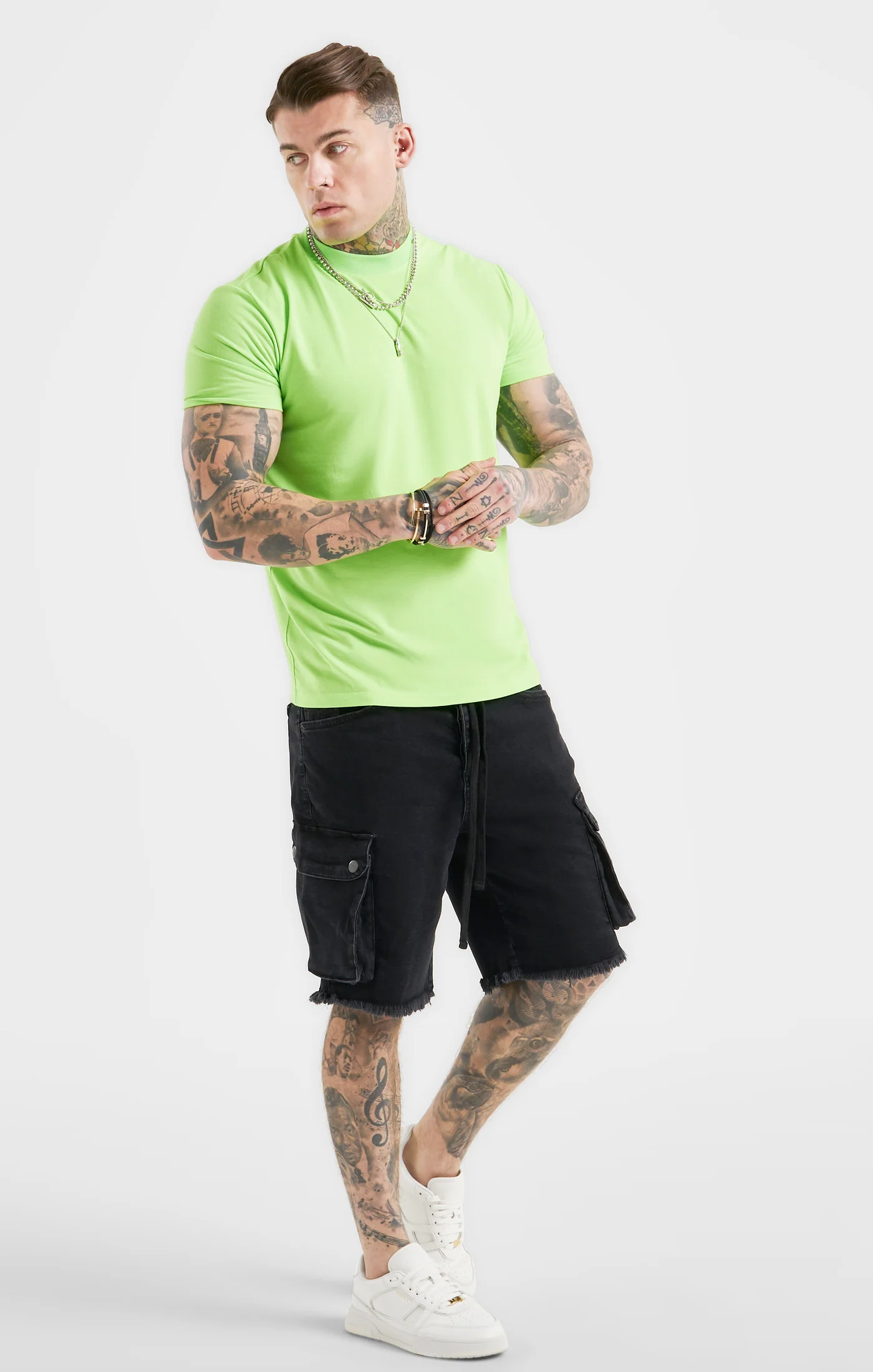 Messi x SikSilk Green High Neck T-Shirt - Image 5