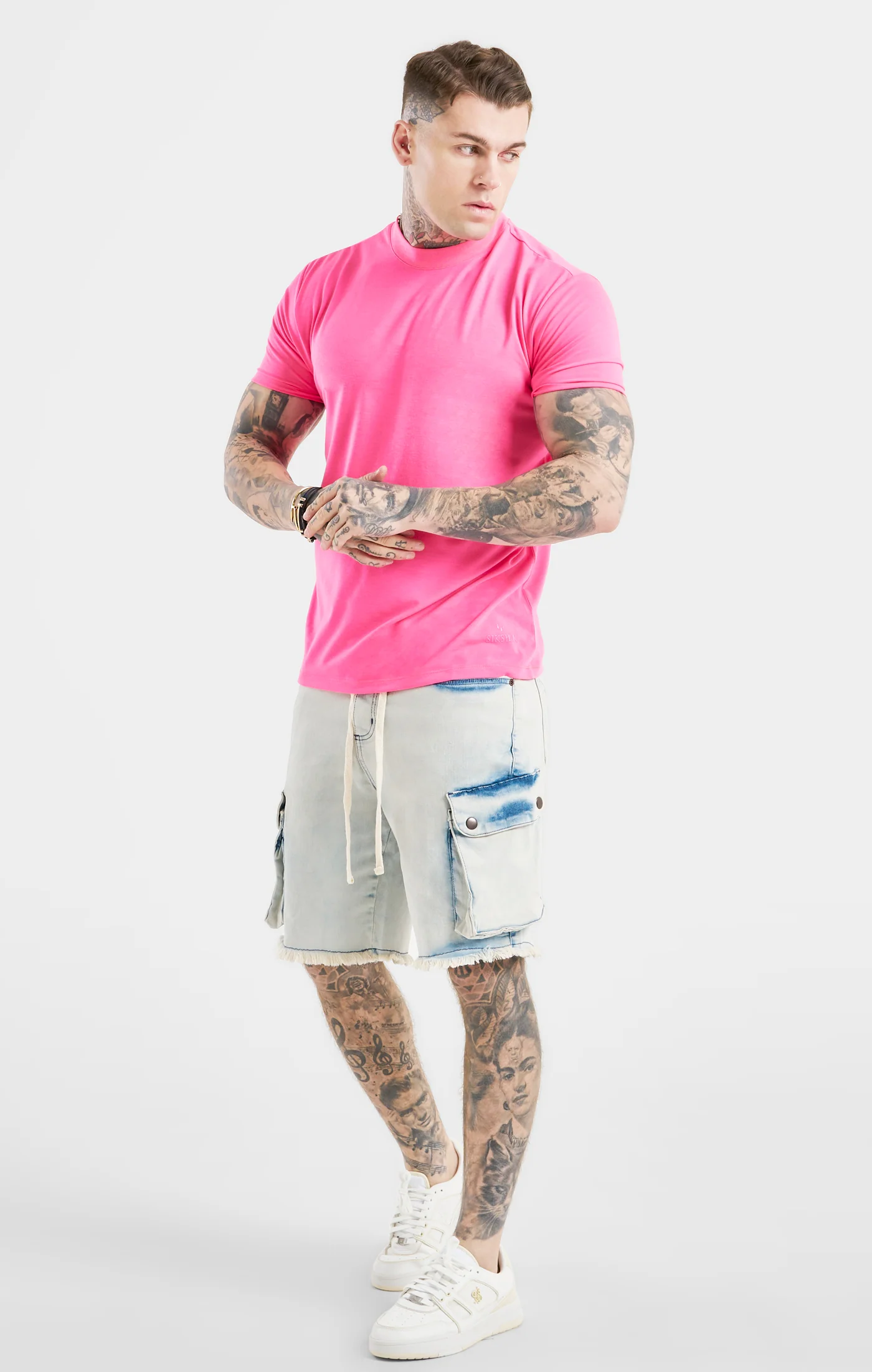 Messi x SikSilk Pink High Neck T-Shirt - Image 4