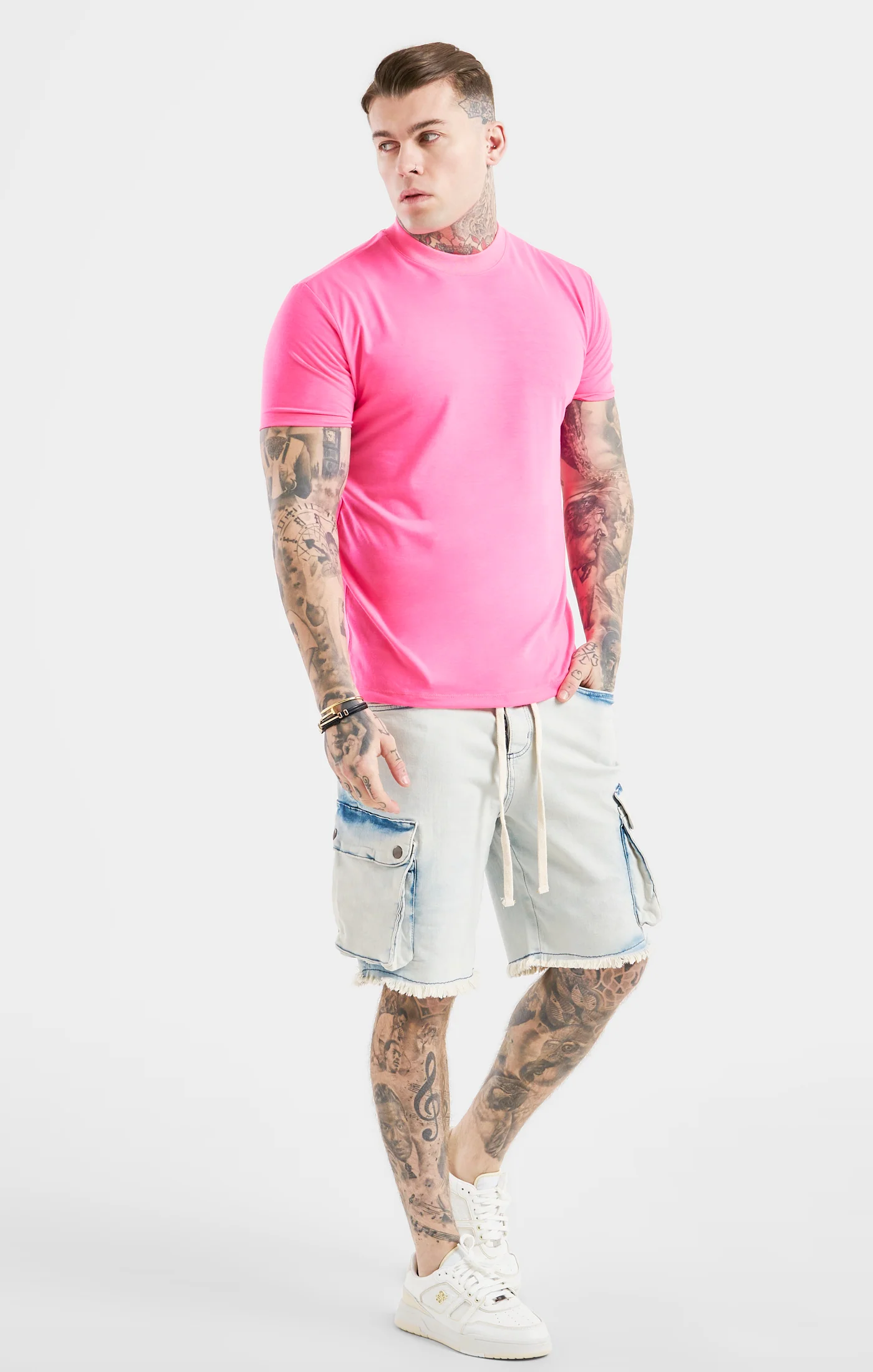 Messi x SikSilk Pink High Neck T-Shirt - Image 5