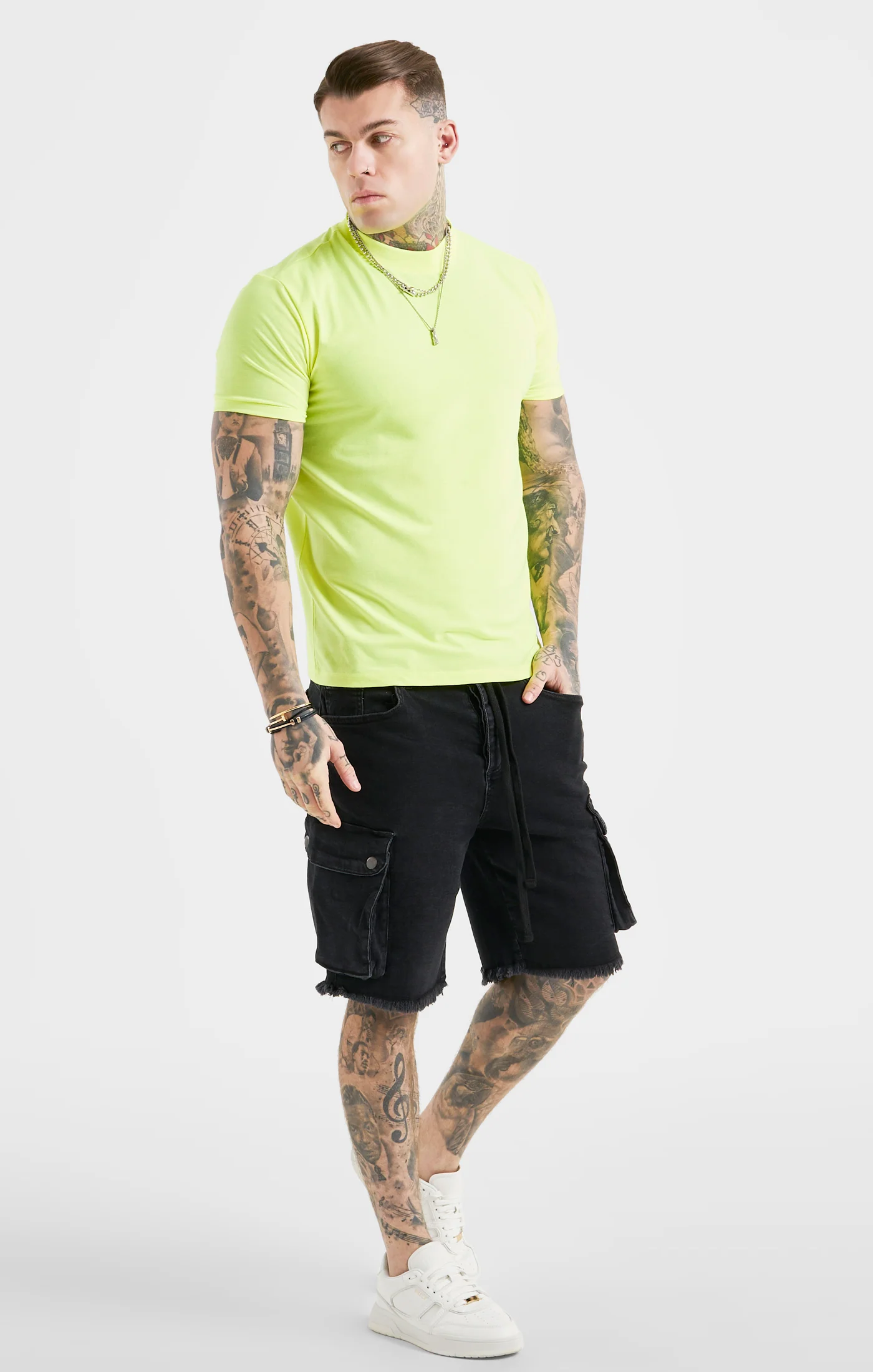 Messi x SikSilk Yellow High Neck T-Shirt - Image 4