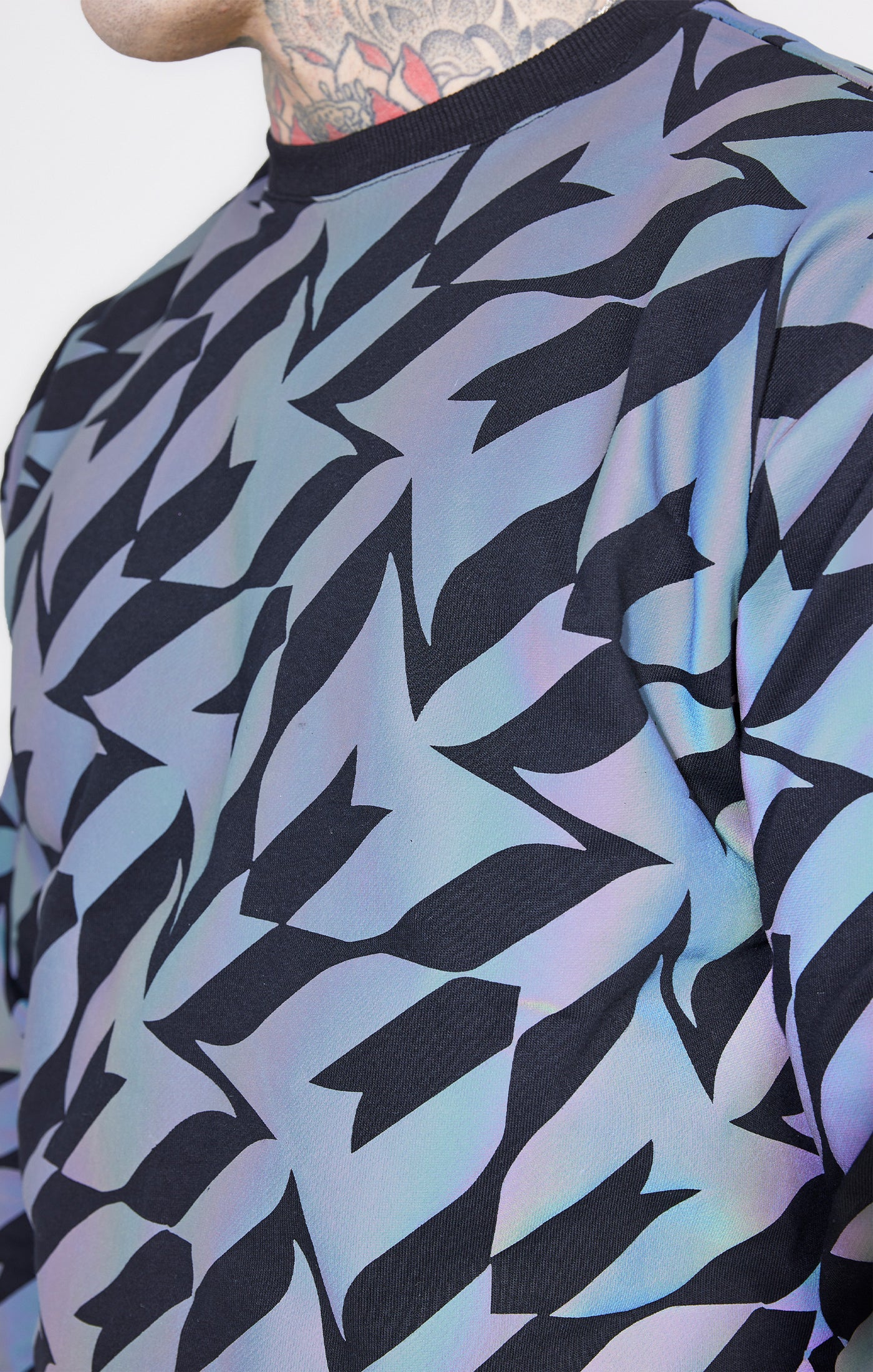 Black Iridescent Crew Sweatshirt - Image 2