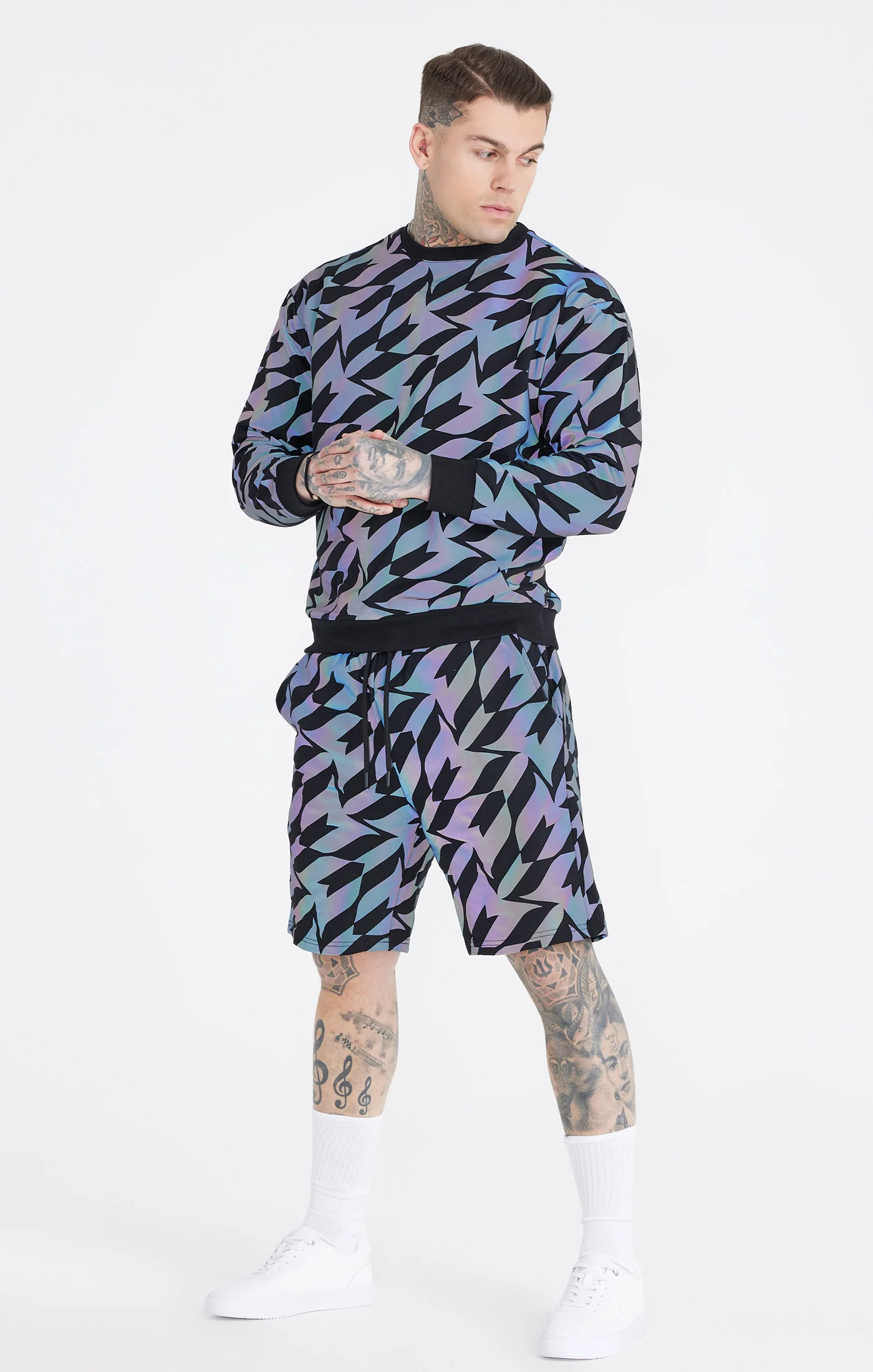 Black Iridescent Crew Sweatshirt - Image 3
