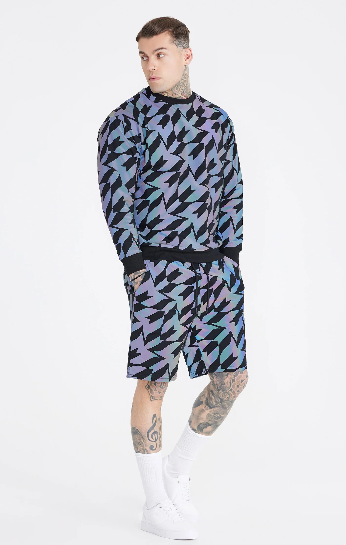 Black Iridescent Crew Sweatshirt - Image 4