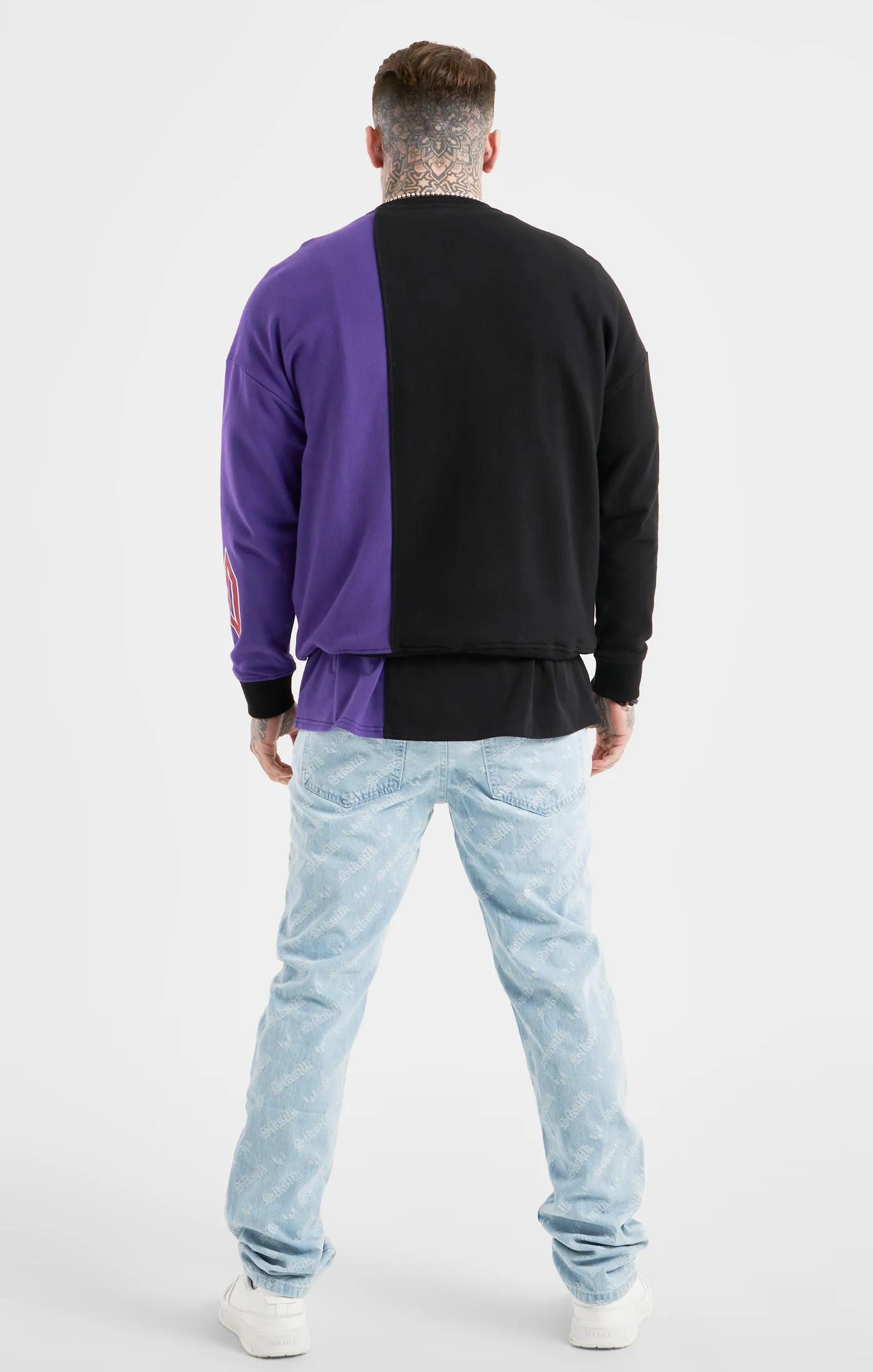Messi x SikSilk Blue Jacquard Straight Cut Jean - Image 5
