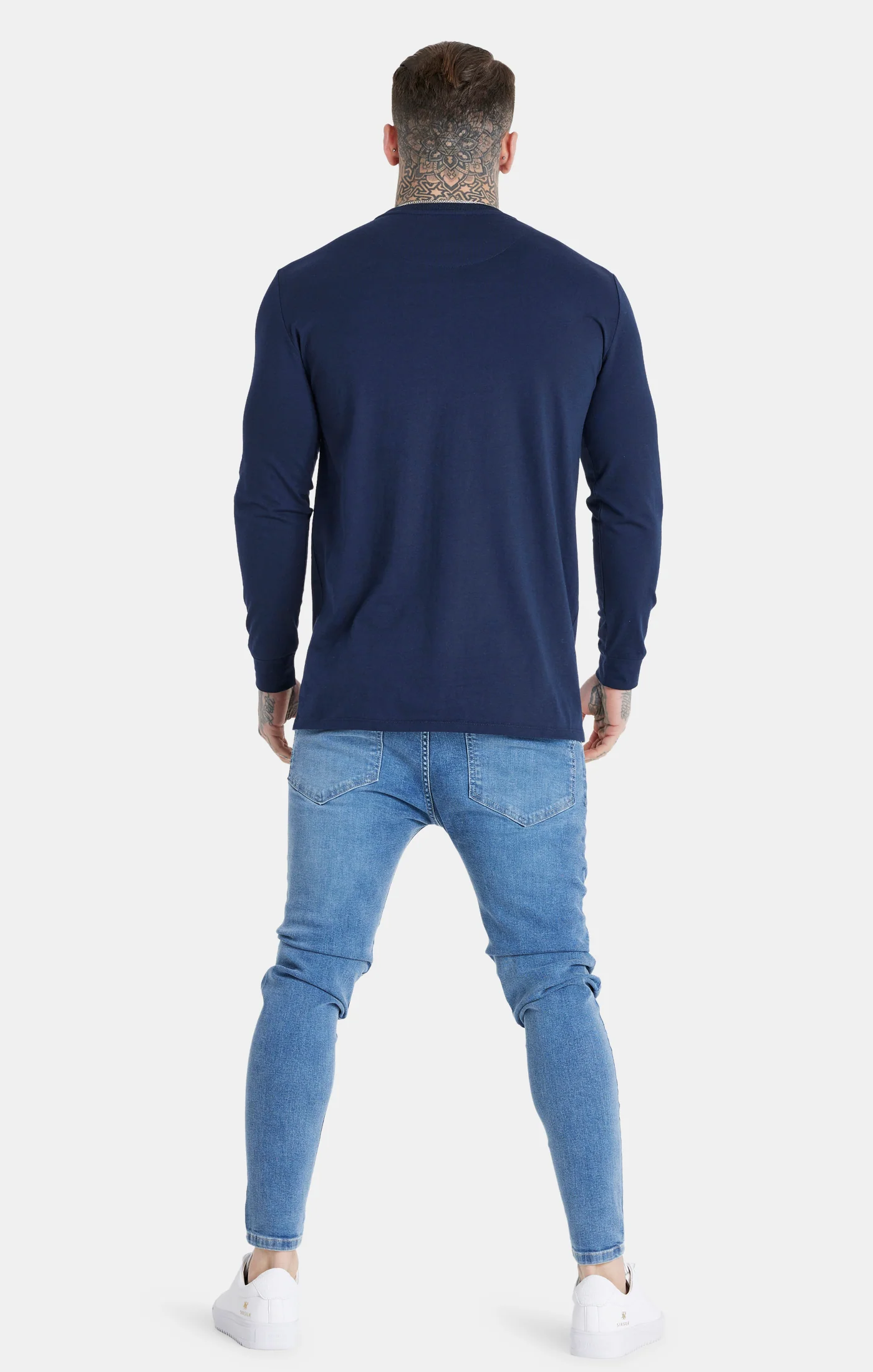 Messi x SikSilk Navy Long Sleeve T-Shirt - Image 5