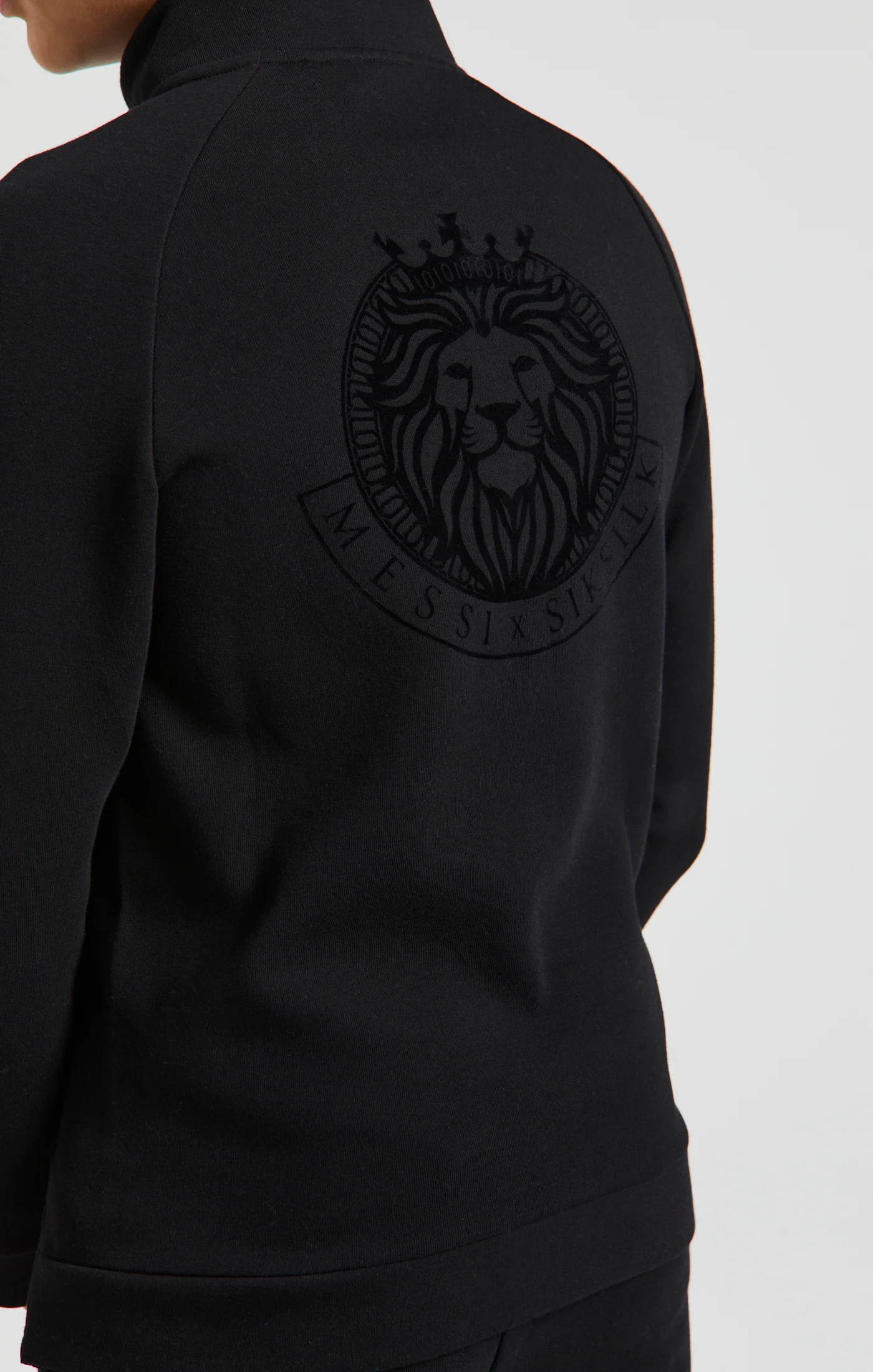 Boys Messi x SikSilk Black Funnel Zip Top - Image 3
