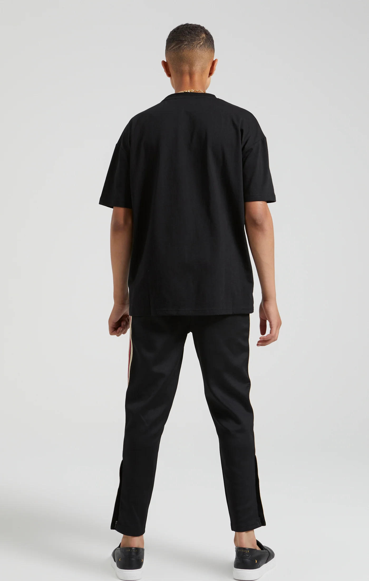 Boys Messi x SikSilk Black Lion Graphic Oversized T-Shirt - Image 7