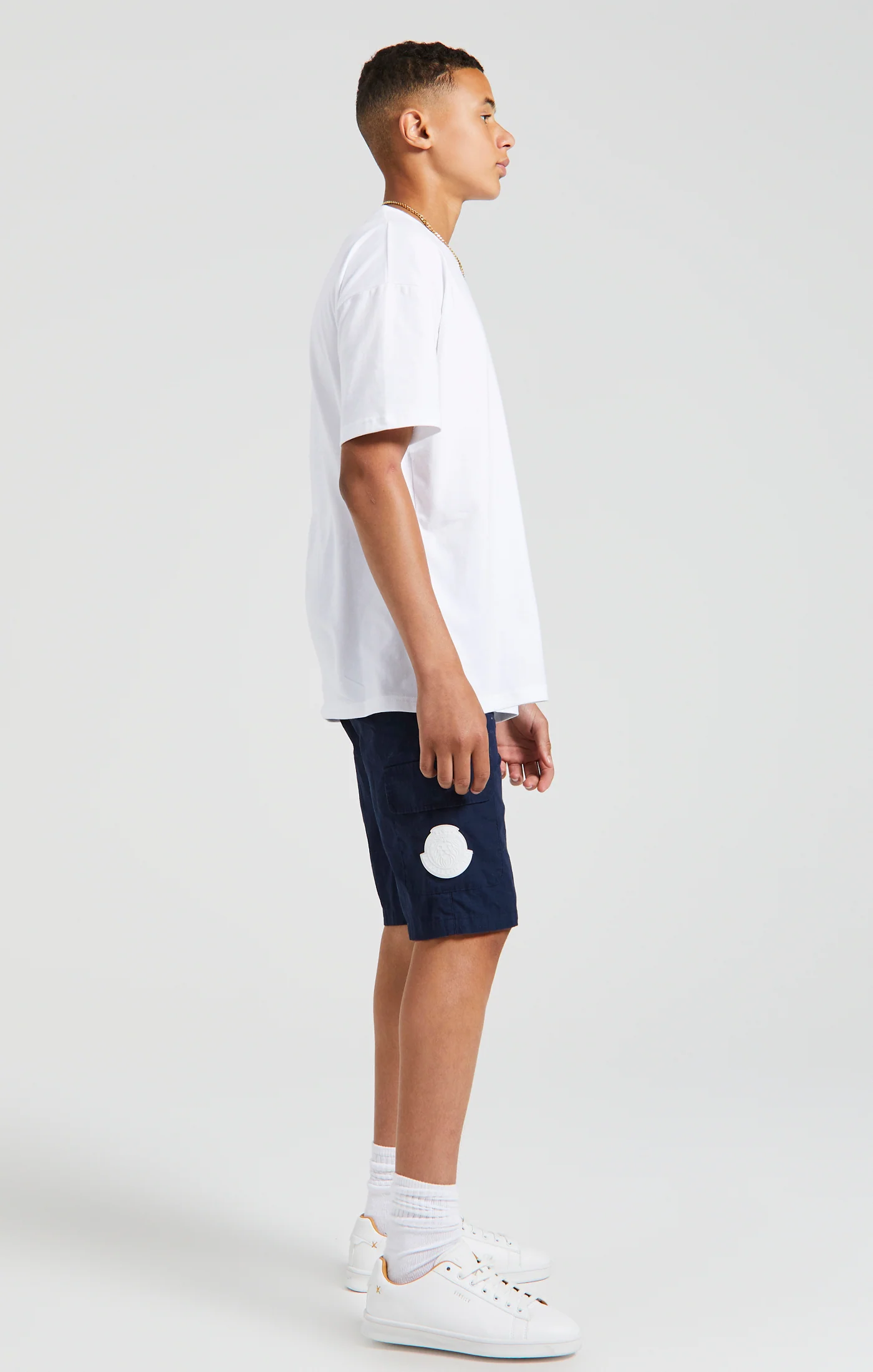 Boys Messi x SikSilk Ecru Lion Graphic Oversized T-Shirt - Image 6