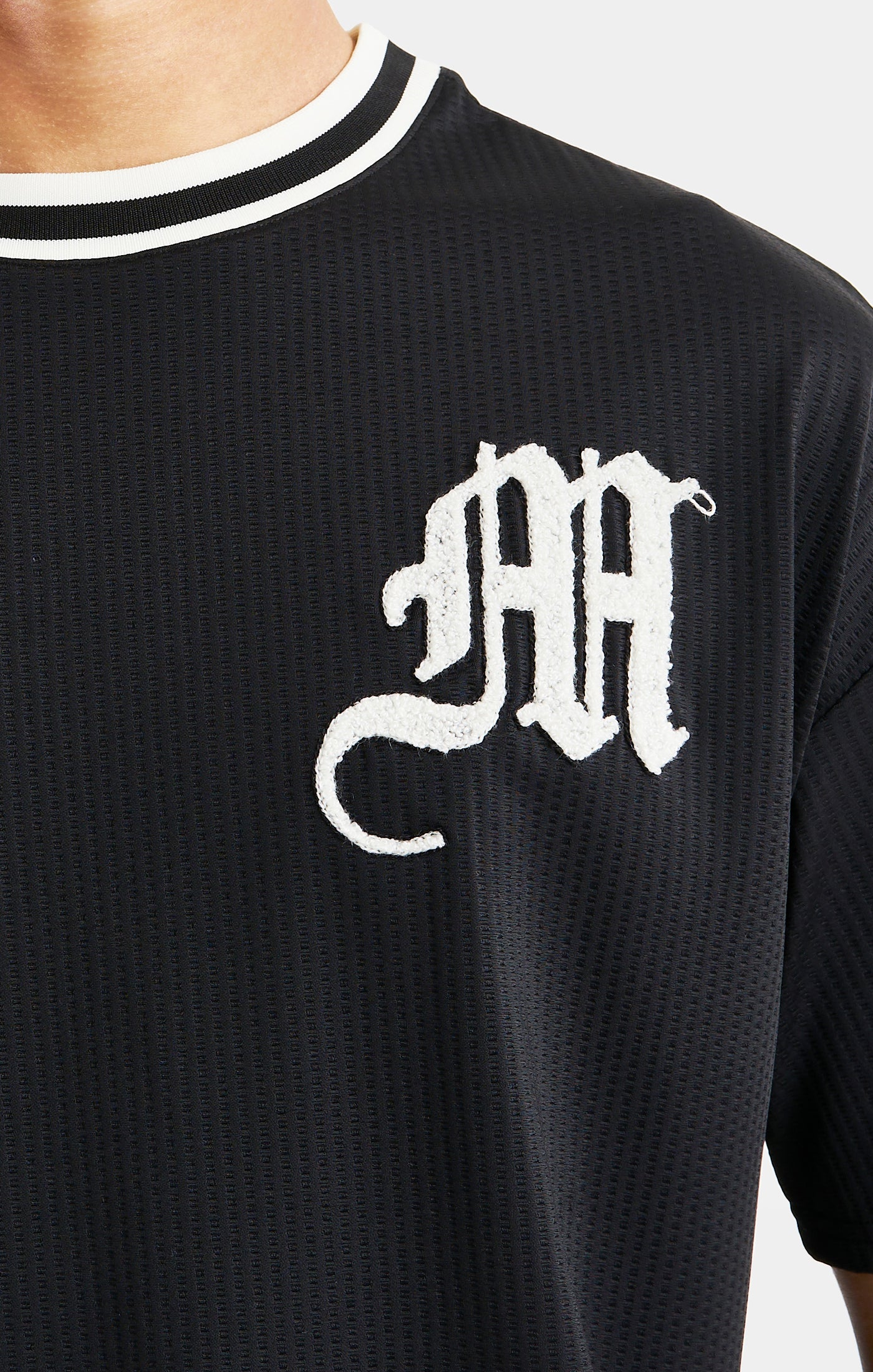 Messi X SikSilk Logo Drop Shoulder Tee - Black - Image 2