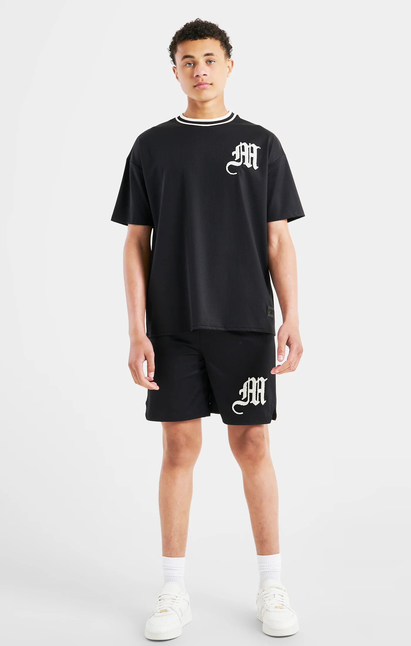 Messi X SikSilk Logo Drop Shoulder Tee - Black - Image 3