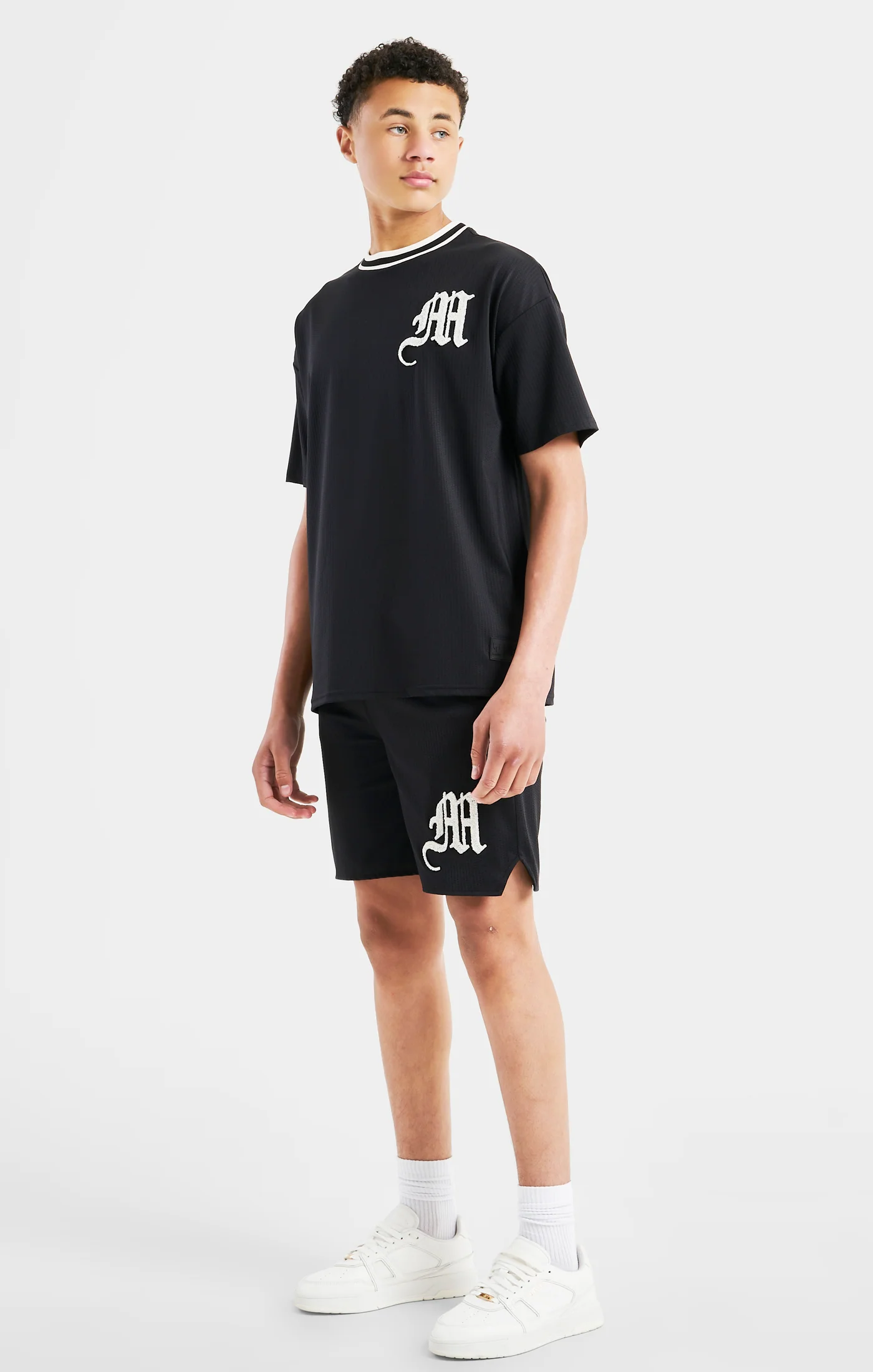 Messi X SikSilk Logo Drop Shoulder Tee - Black - Image 4