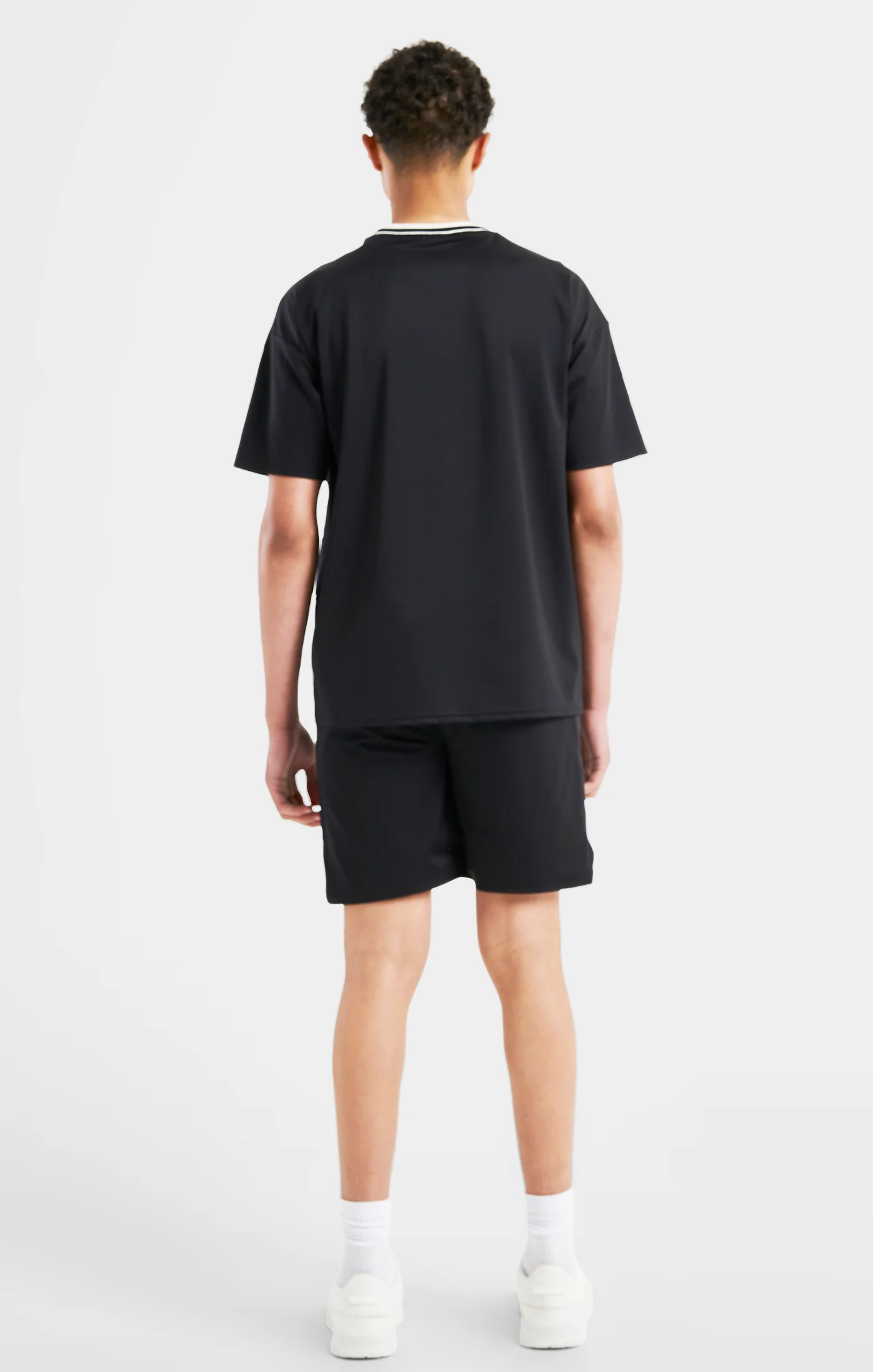 Messi X SikSilk Logo Drop Shoulder Tee - Black - Image 5