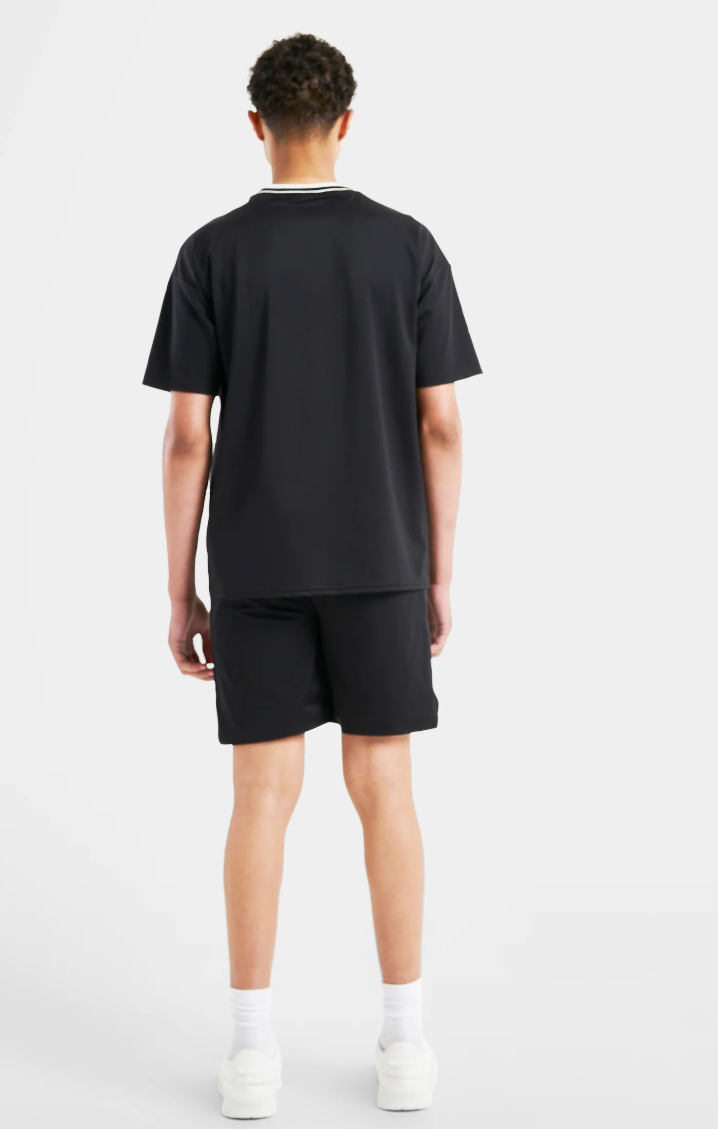 Messi x SikSilk Logo Loose Fit Shorts - Black - Image 5