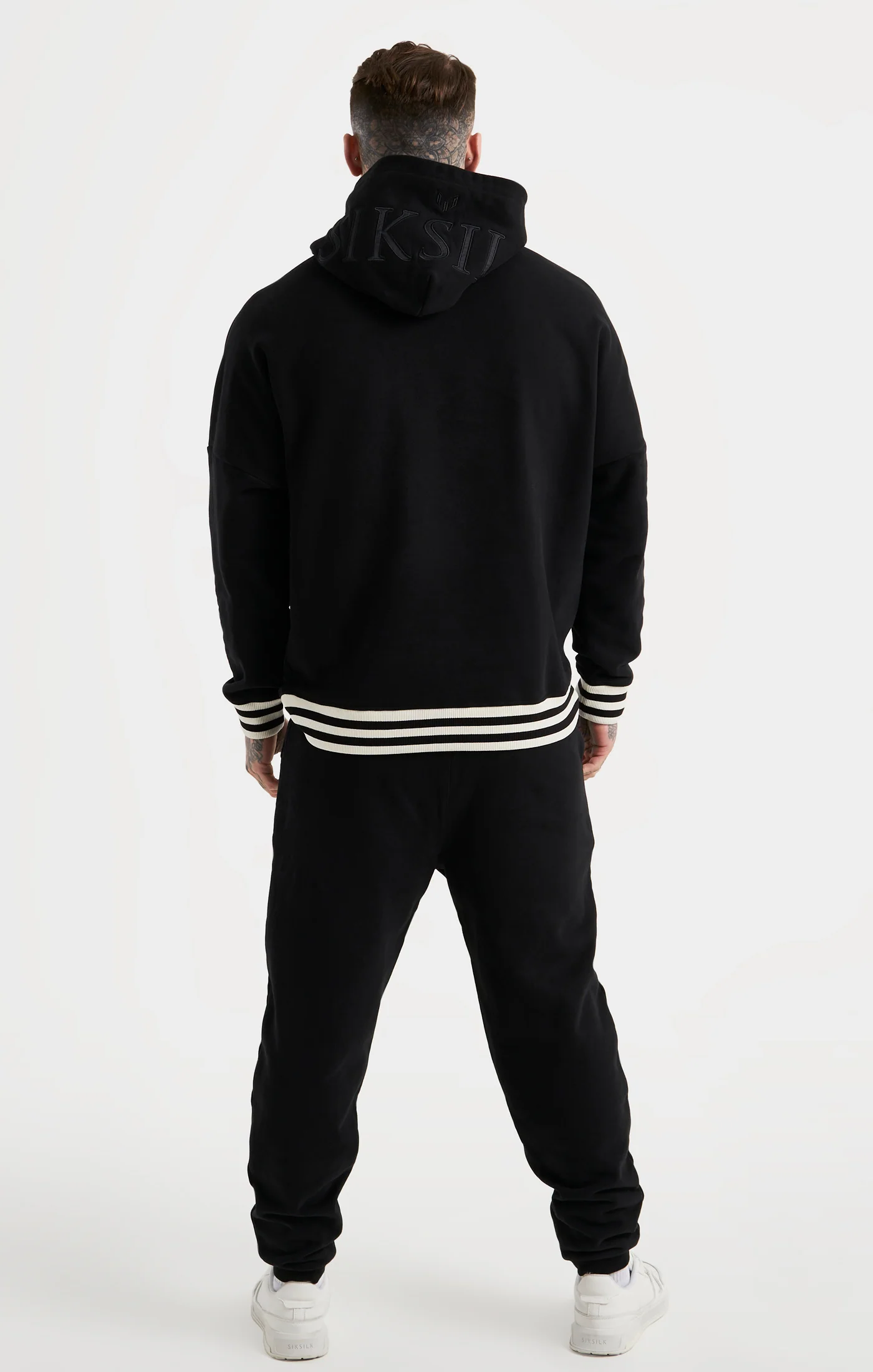 Messi x SikSilk Black Logo Oversized Hoodie - Image 5
