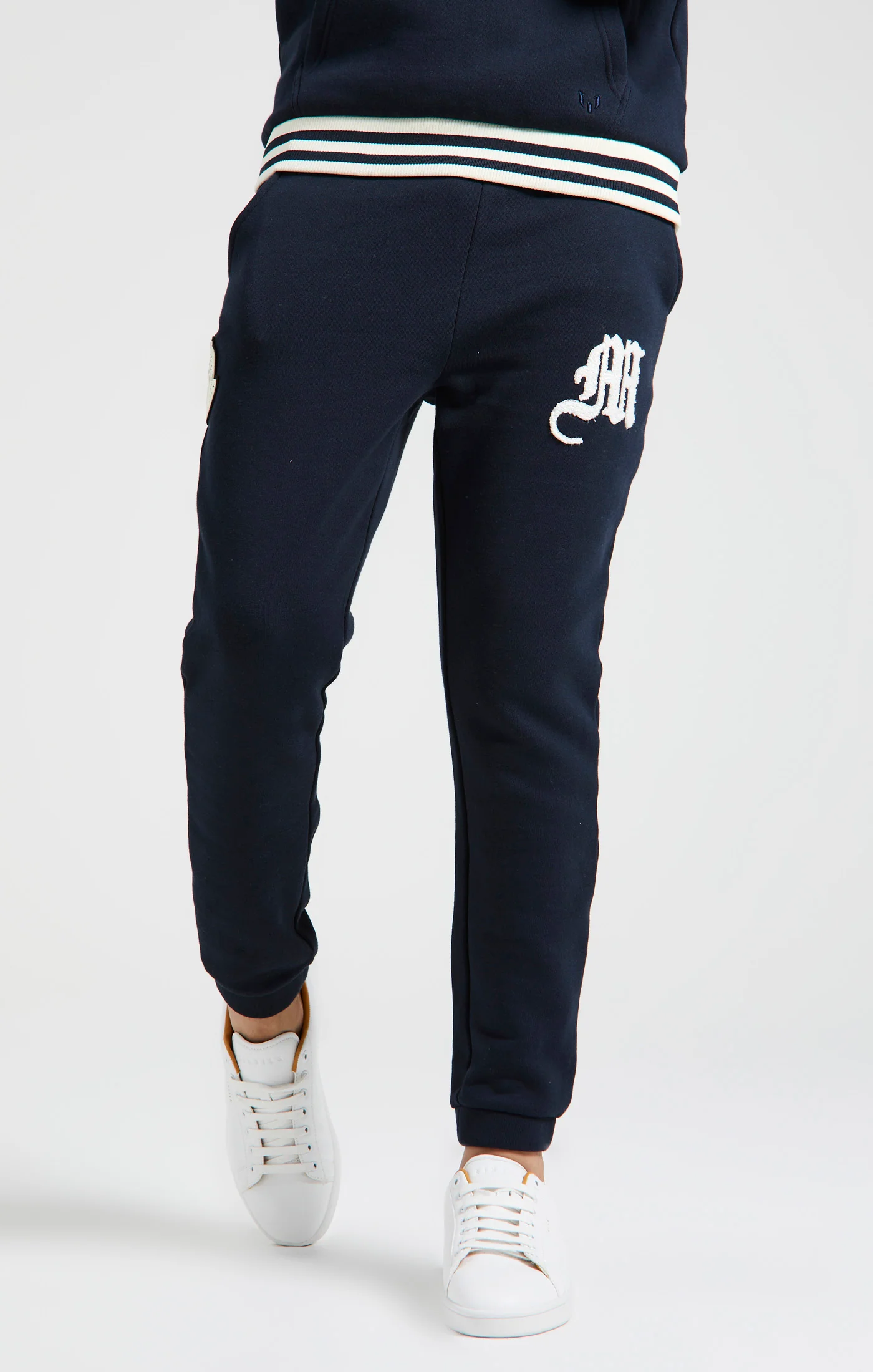 Boys Messi x SikSilk Navy Logo Pant