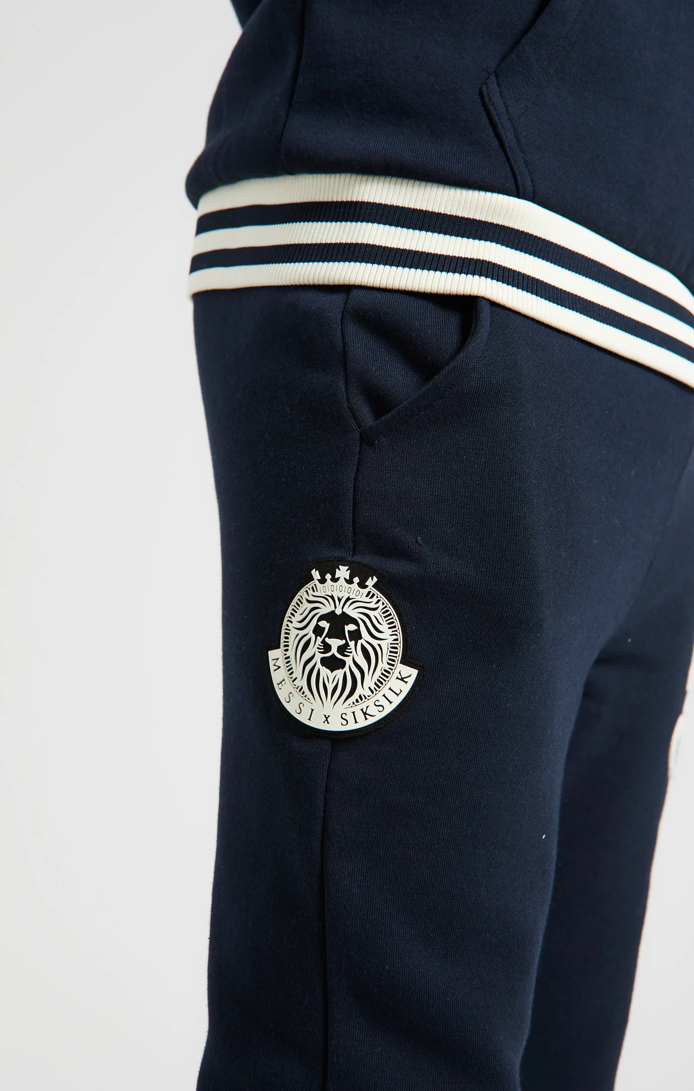 Boys Messi x SikSilk Navy Logo Pant - Image 5