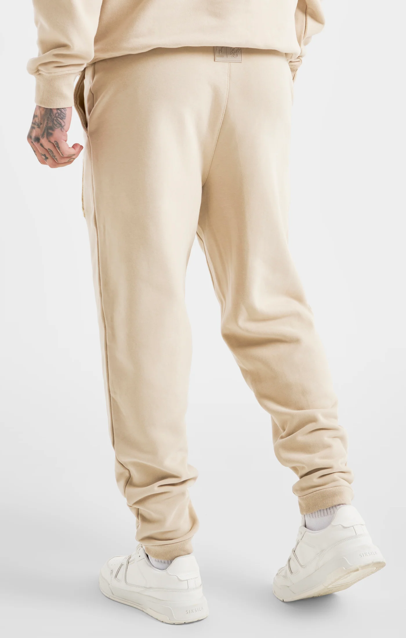 Messi x SikSilk Beige Logo Pant - Image 4