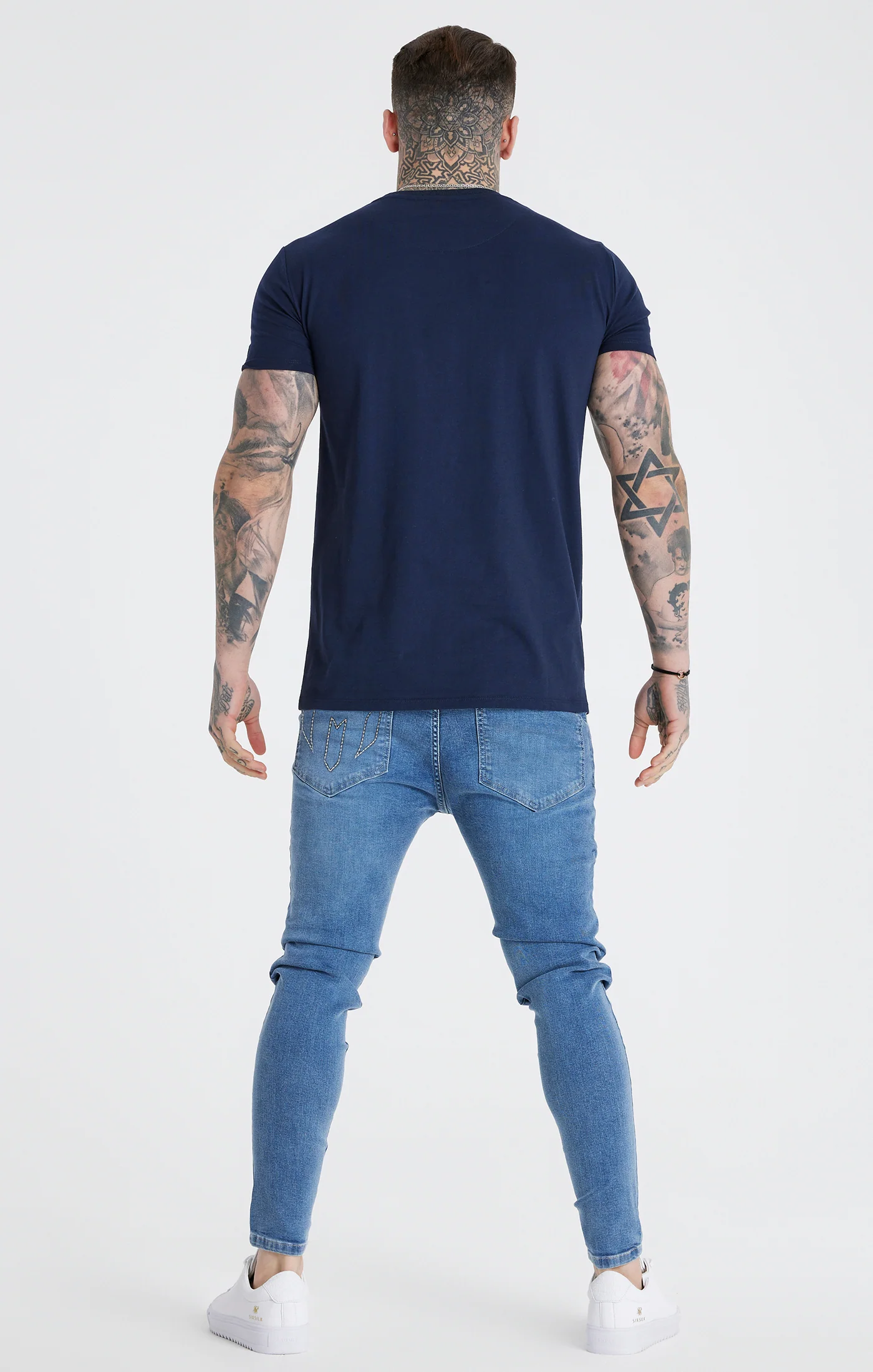 Messi X SikSilk Messi Distressed Skinny Jeans - Midstone - Image 5