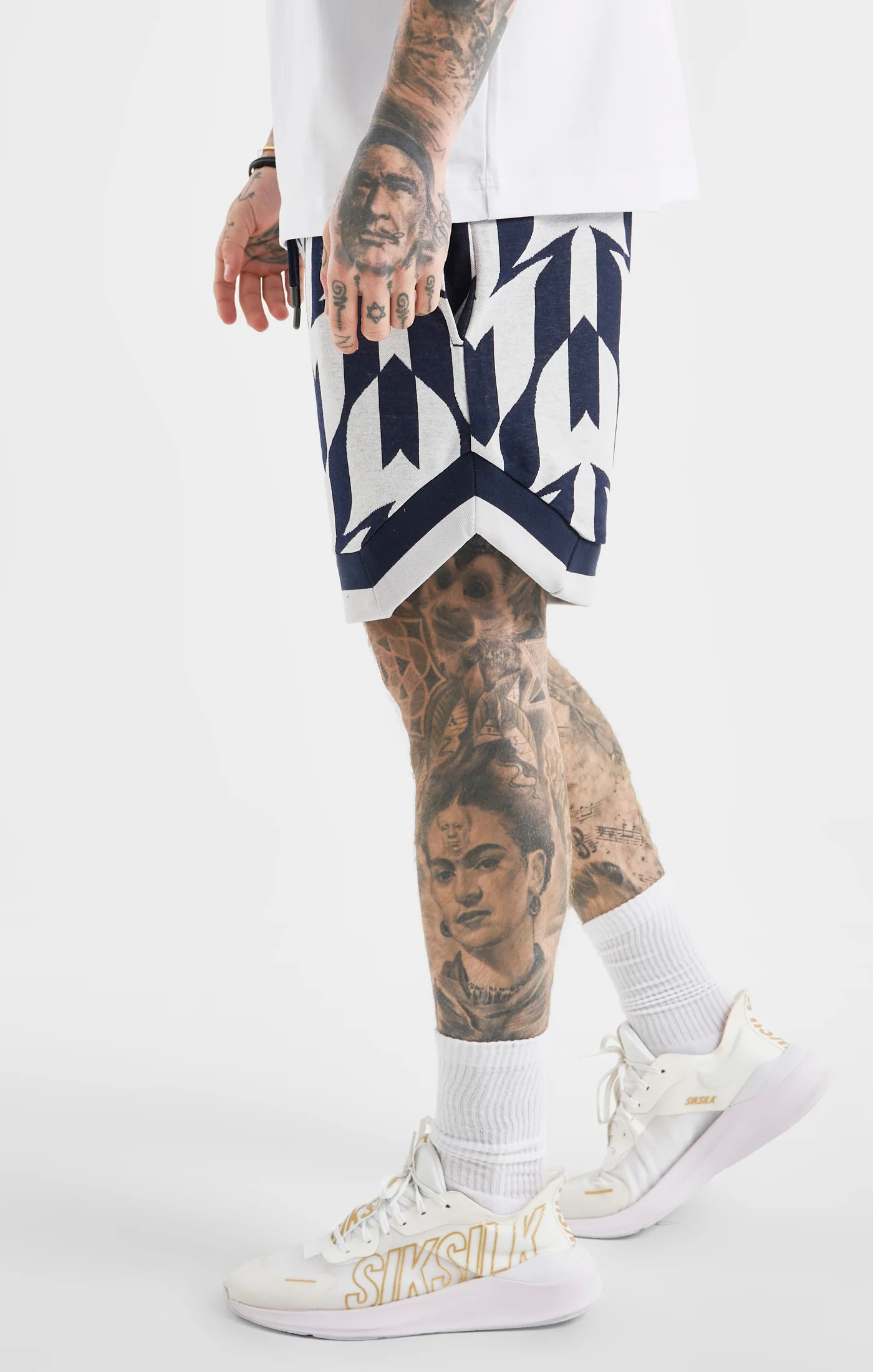 Messi x SikSilk Navy Monogram Basketball Short - Image 2
