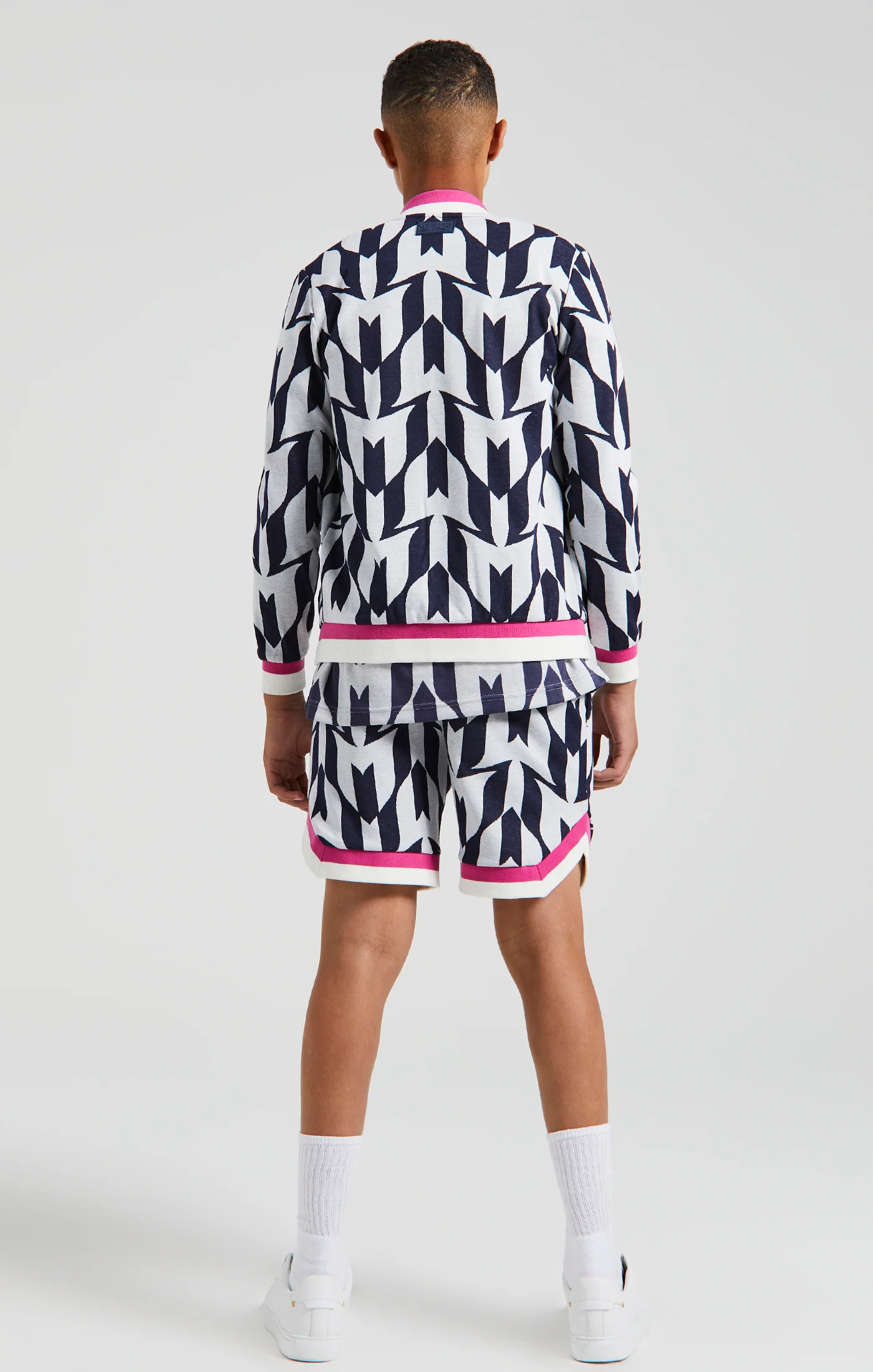 Boys Messi x SikSilk Ecru Bomber Jacket - Image 7