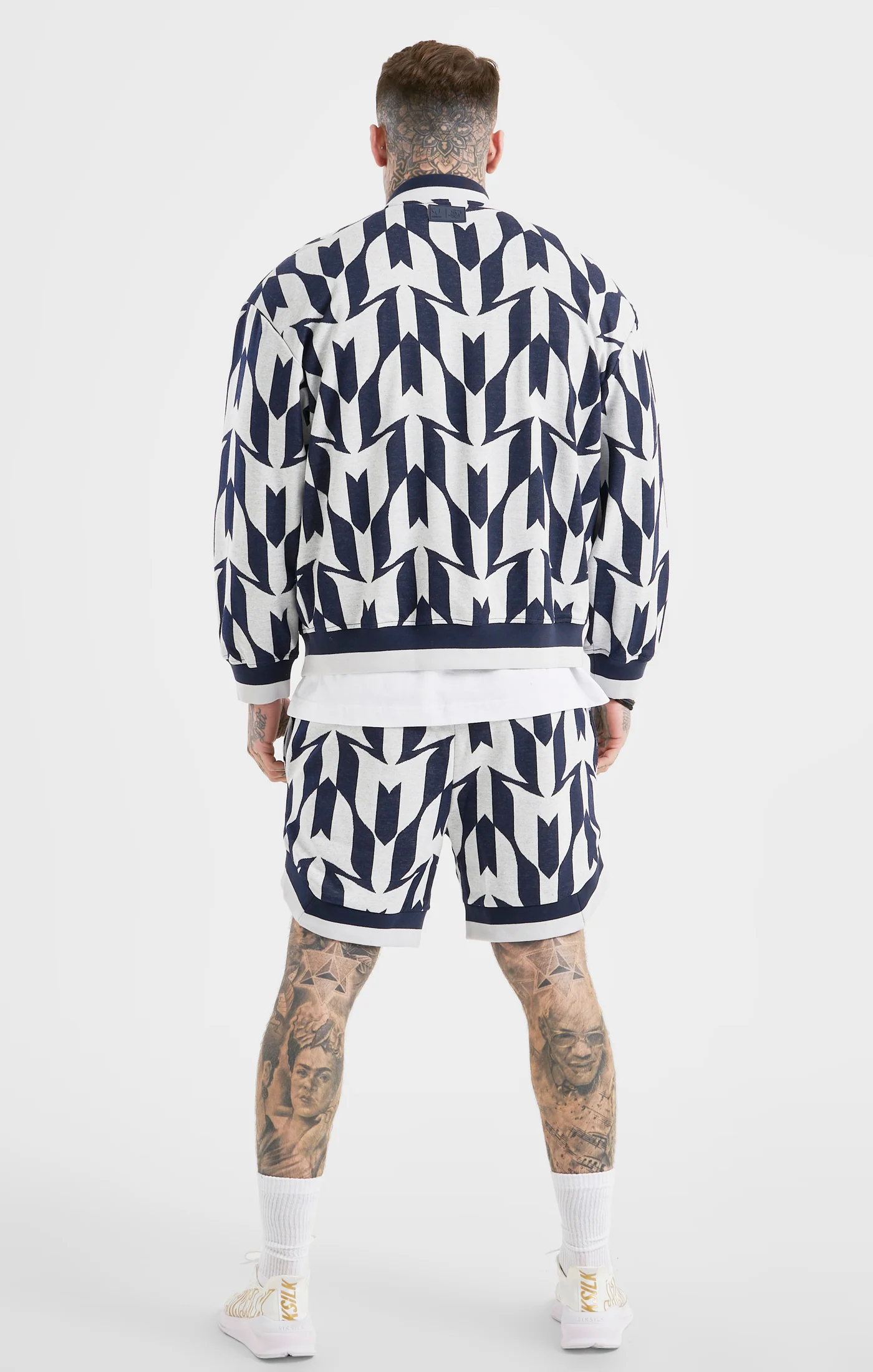 Messi x SikSilk Navy Monogram Bomber - Image 5