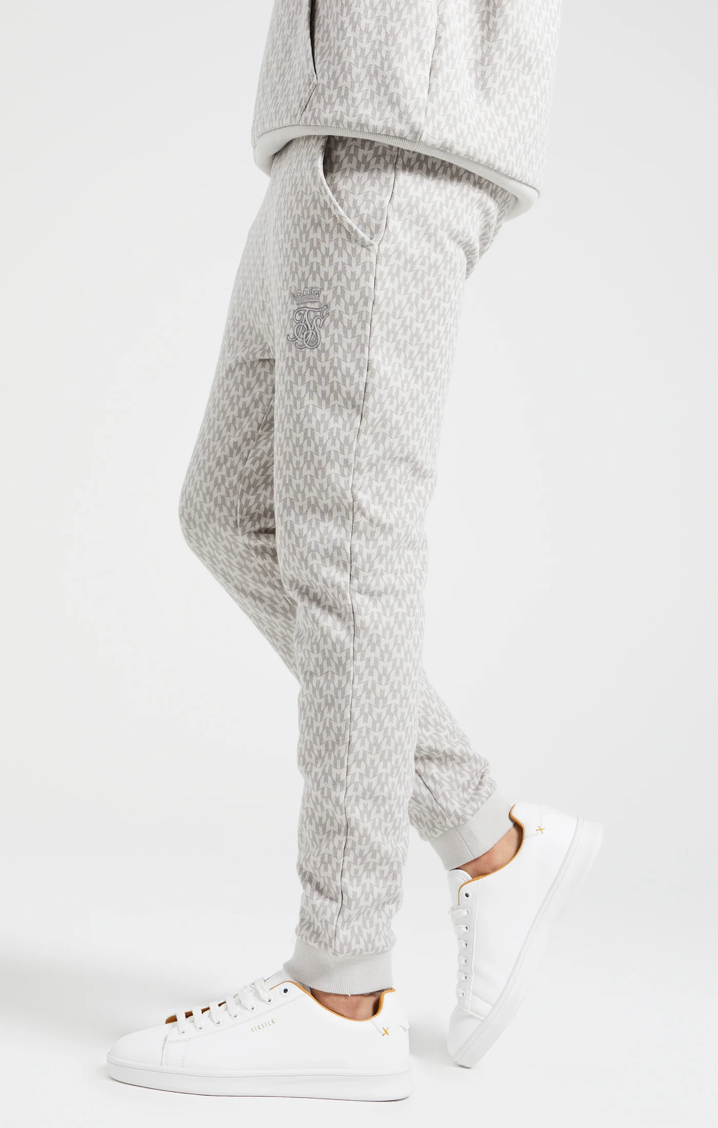 Boys Messi x SikSilk Grey Printed Cuffed Jogger - Image 2