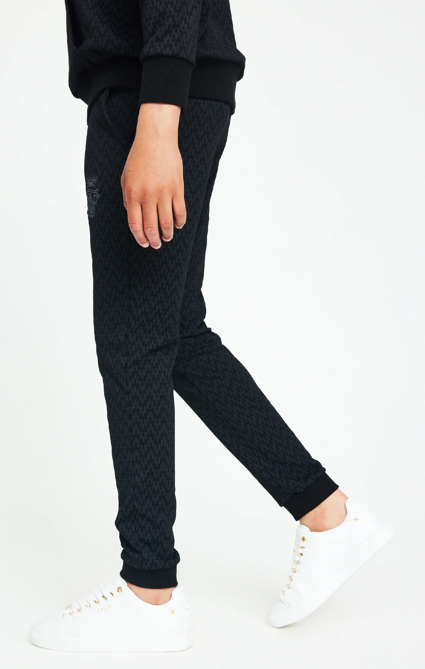 Boys Messi x SikSilk Black Print Cuffed Pant - Image 2