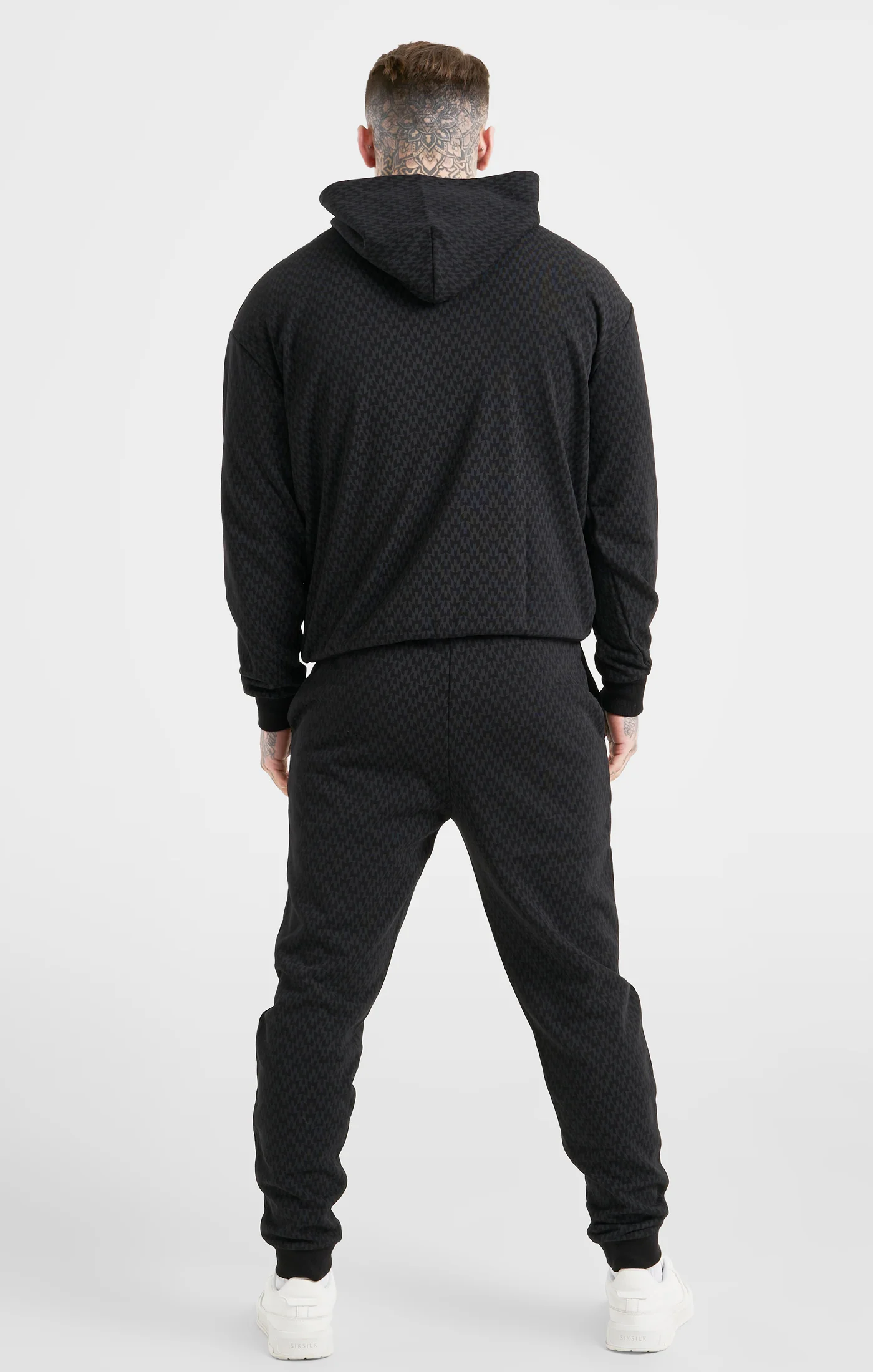 Messi x SikSilk Black Monogram Cuffed Pant - Image 5