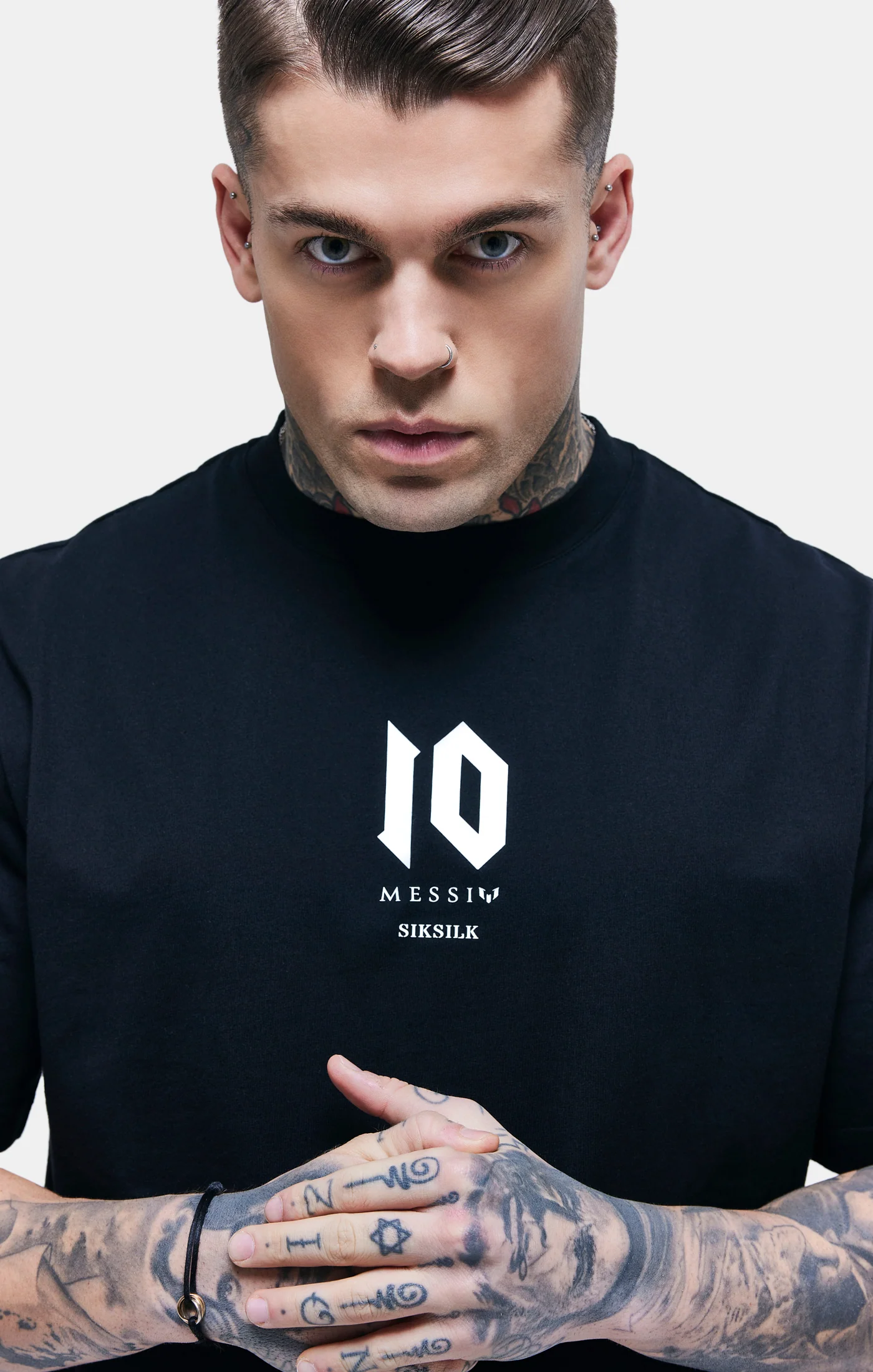 Messi x SikSilk Black Oversized T-Shirt