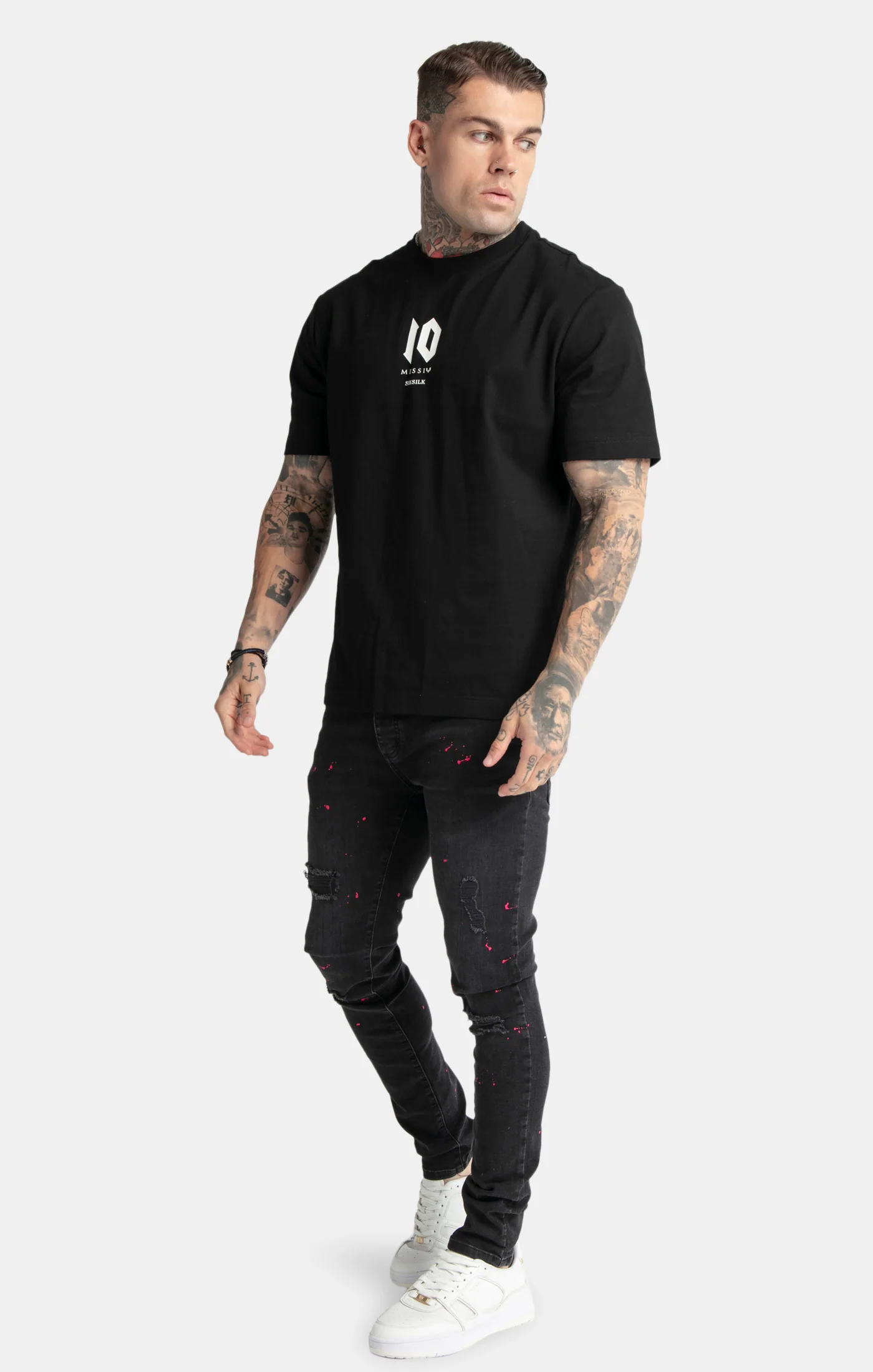 Messi x SikSilk Black Oversized T-Shirt - Image 3