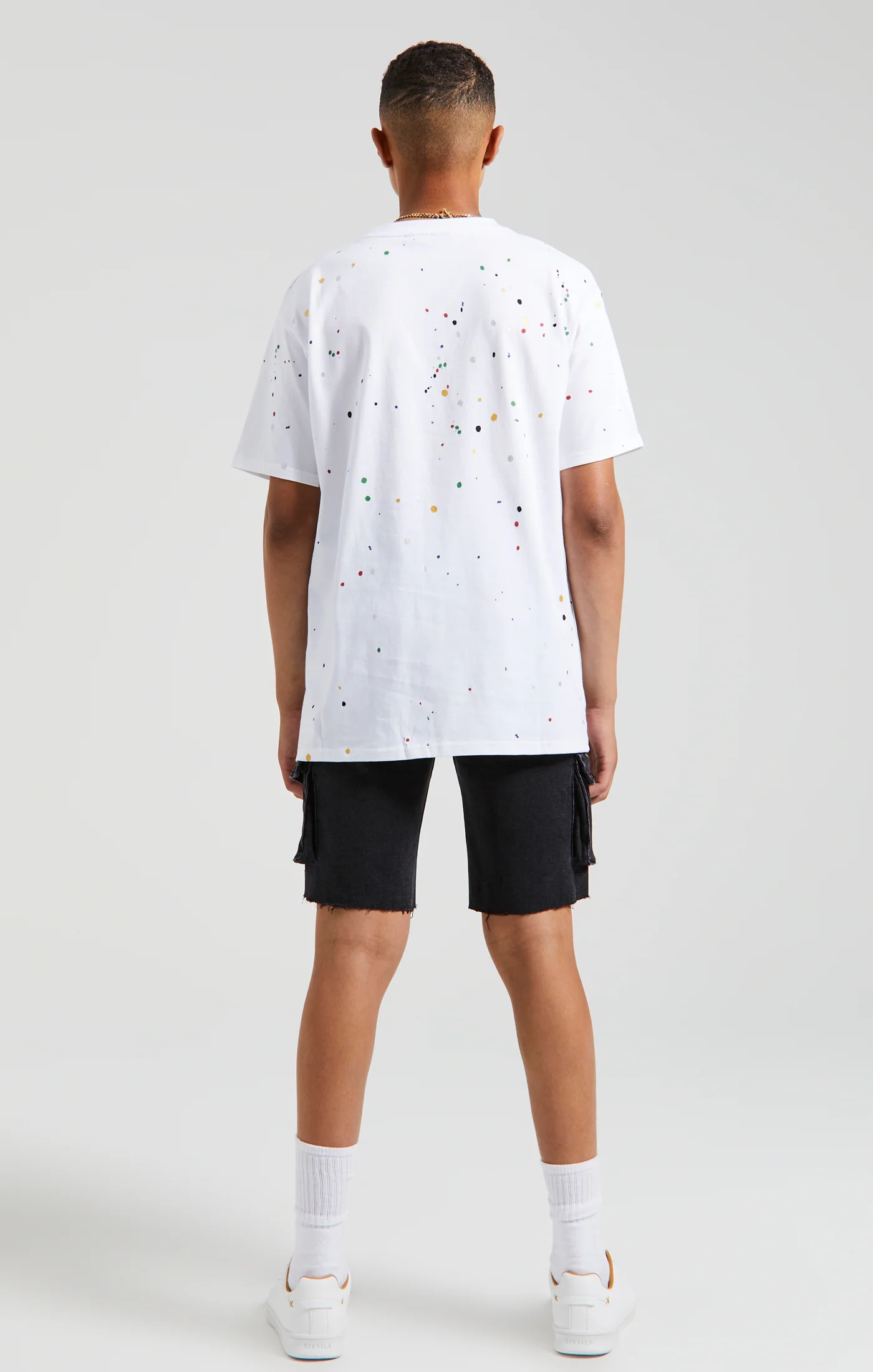 Messi x SikSilk Paint Splat Tee - White - Image 7