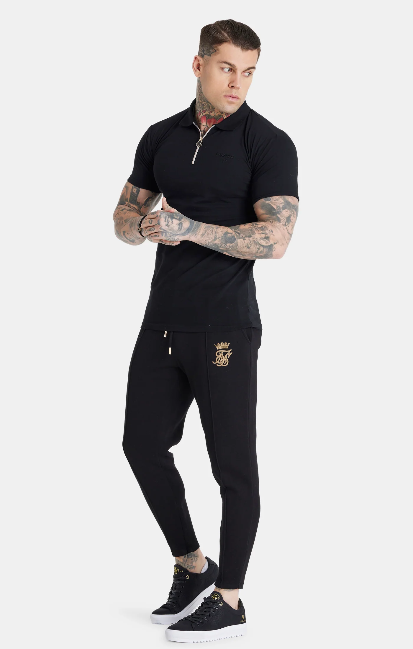 Messi X SikSilk Polo Shirt - Black - Image 3